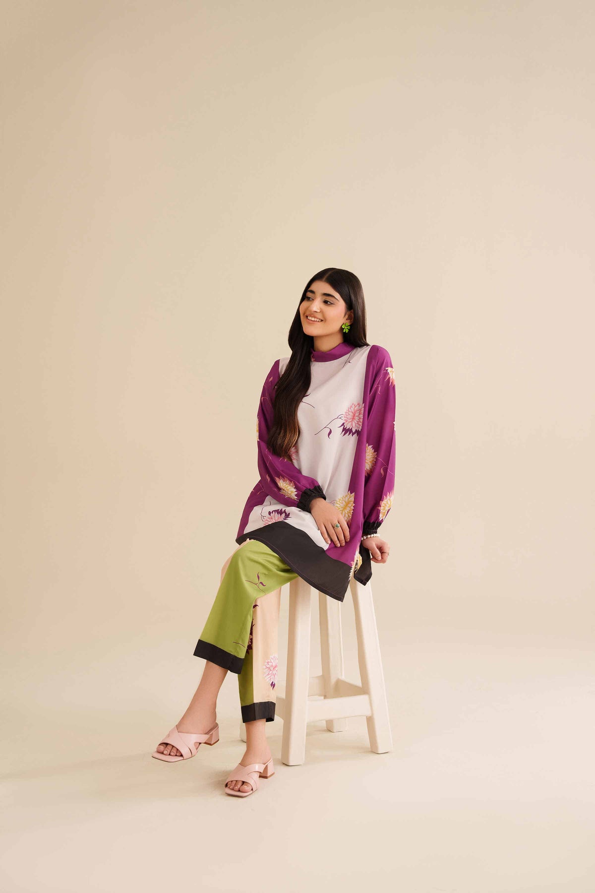 2 Piece - Printed Suit - AW25-33 Purple Silk 2PC Printed Nishat Australia