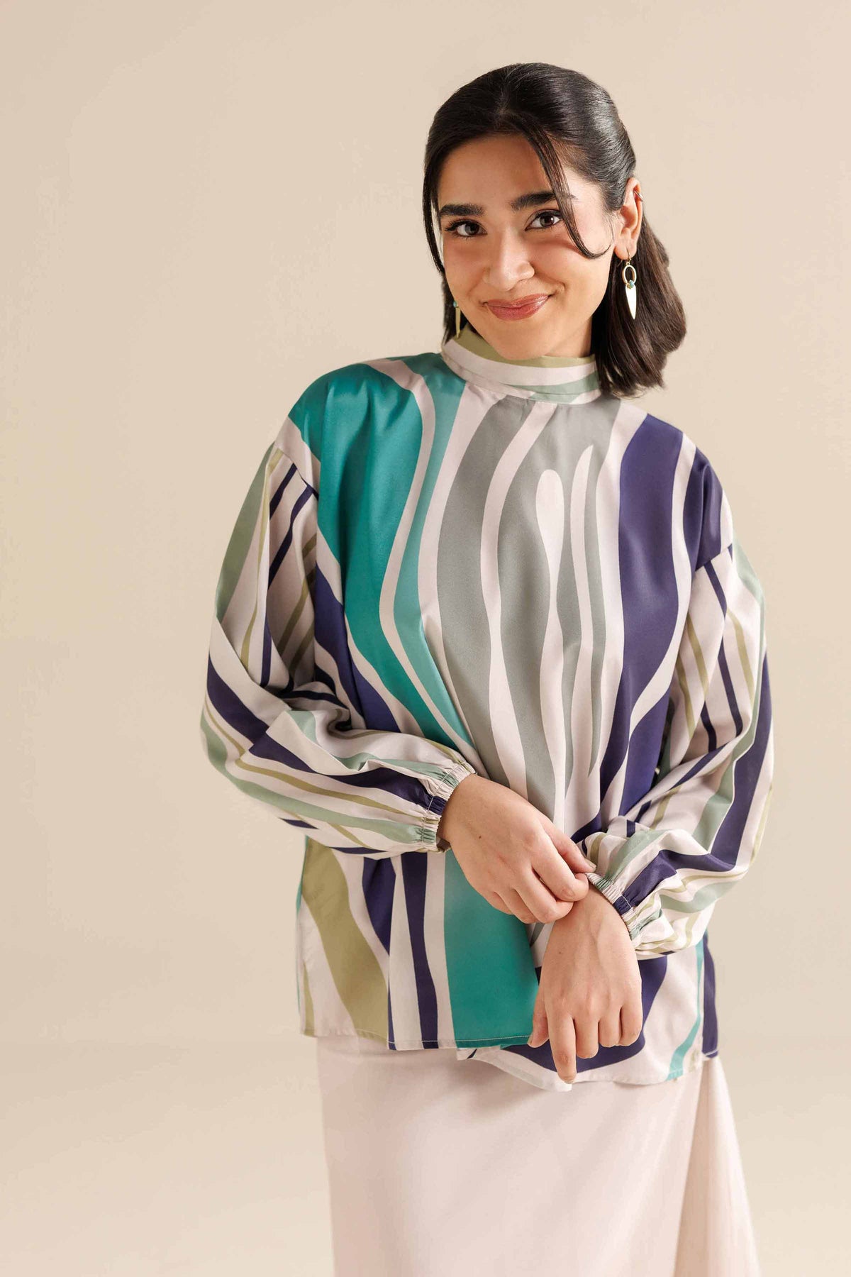 2 Piece - Printed Suit - AW25-53 White Silk 2PC Printed Nishat Australia