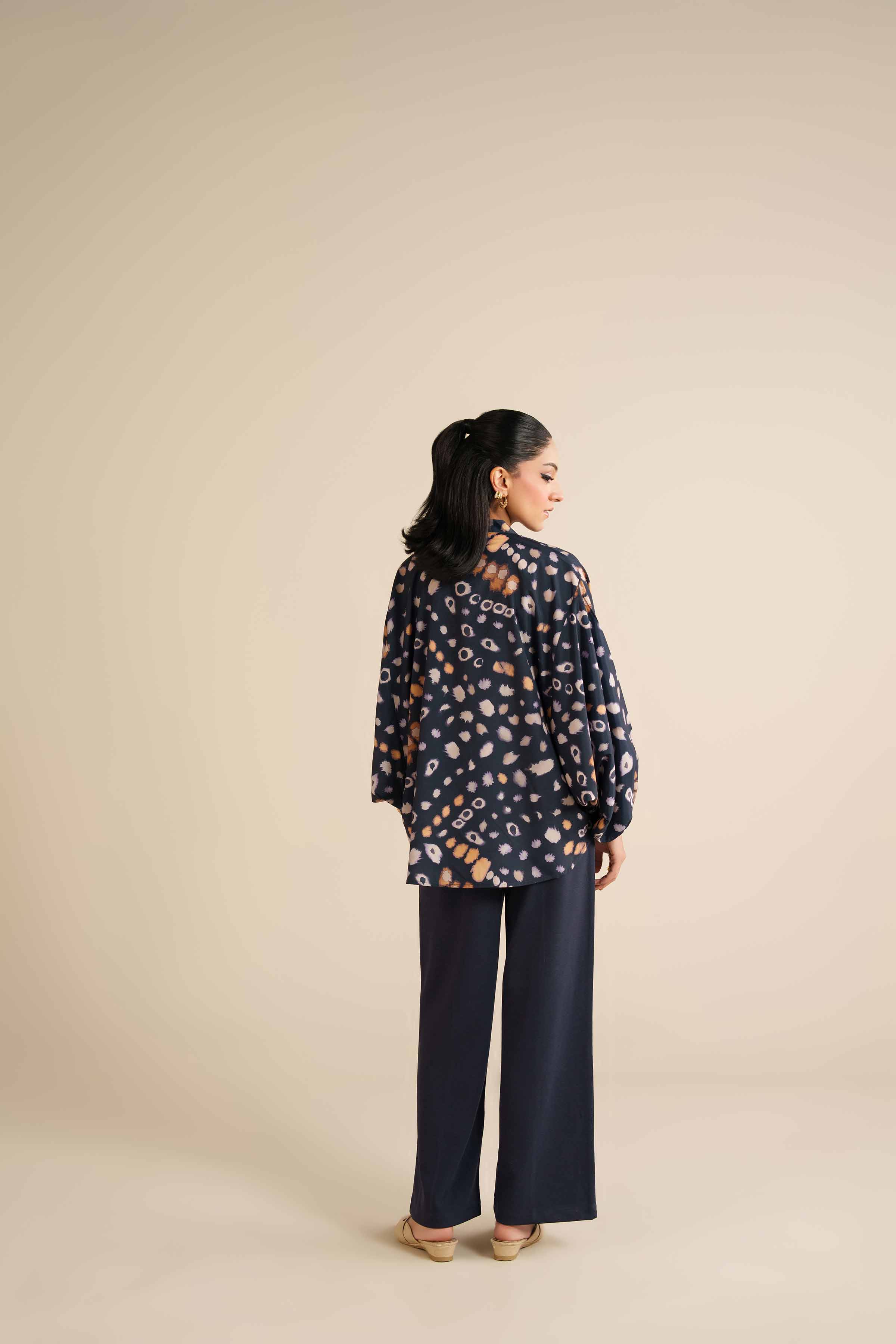 Printed Tunic - AW25-56 READY TO WEAR Blue Silk 1 Piece Printed