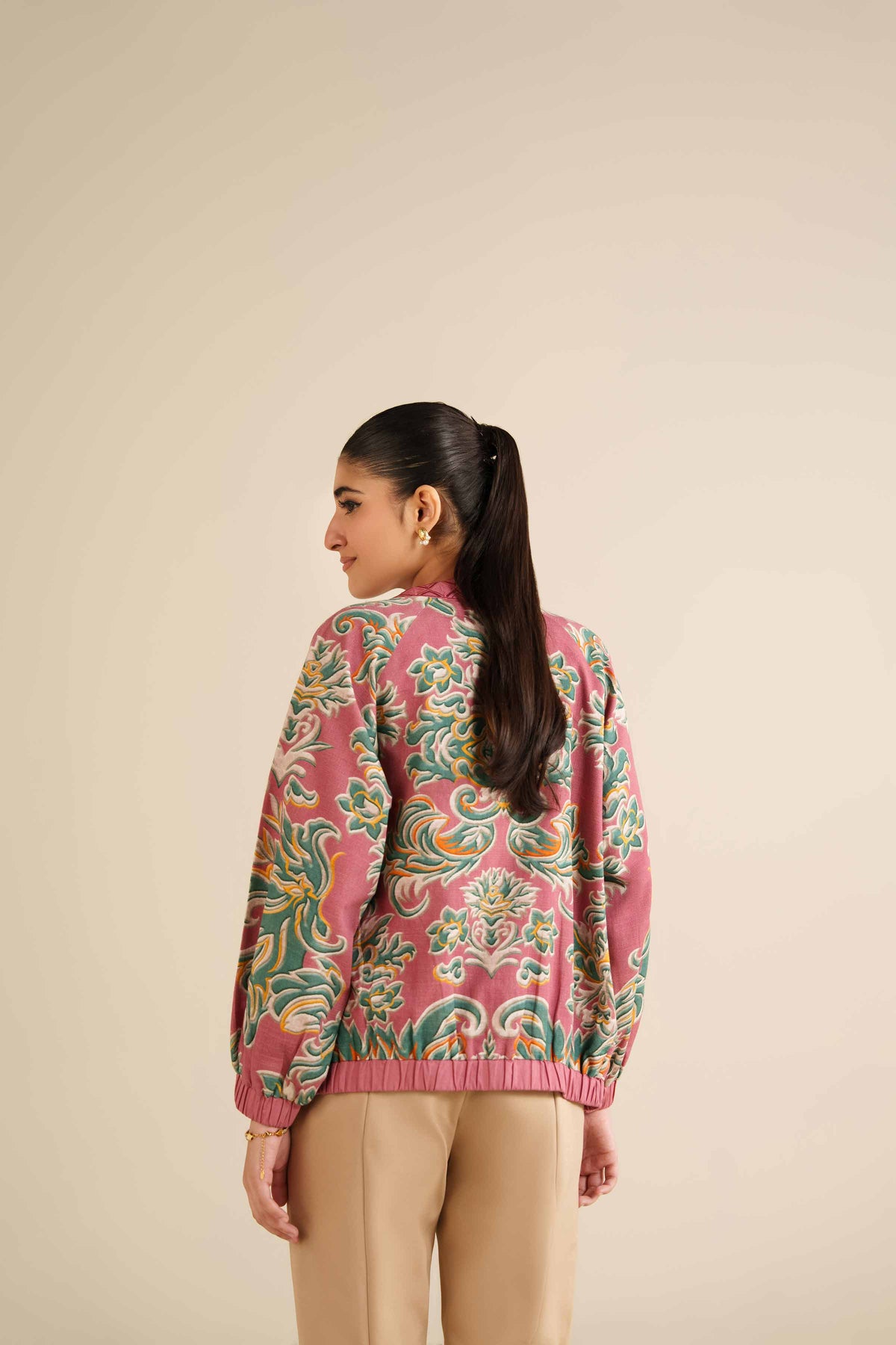 Printed Dress - AW25-57 Pink Khaddar 1PC Printed Nishat Australia
