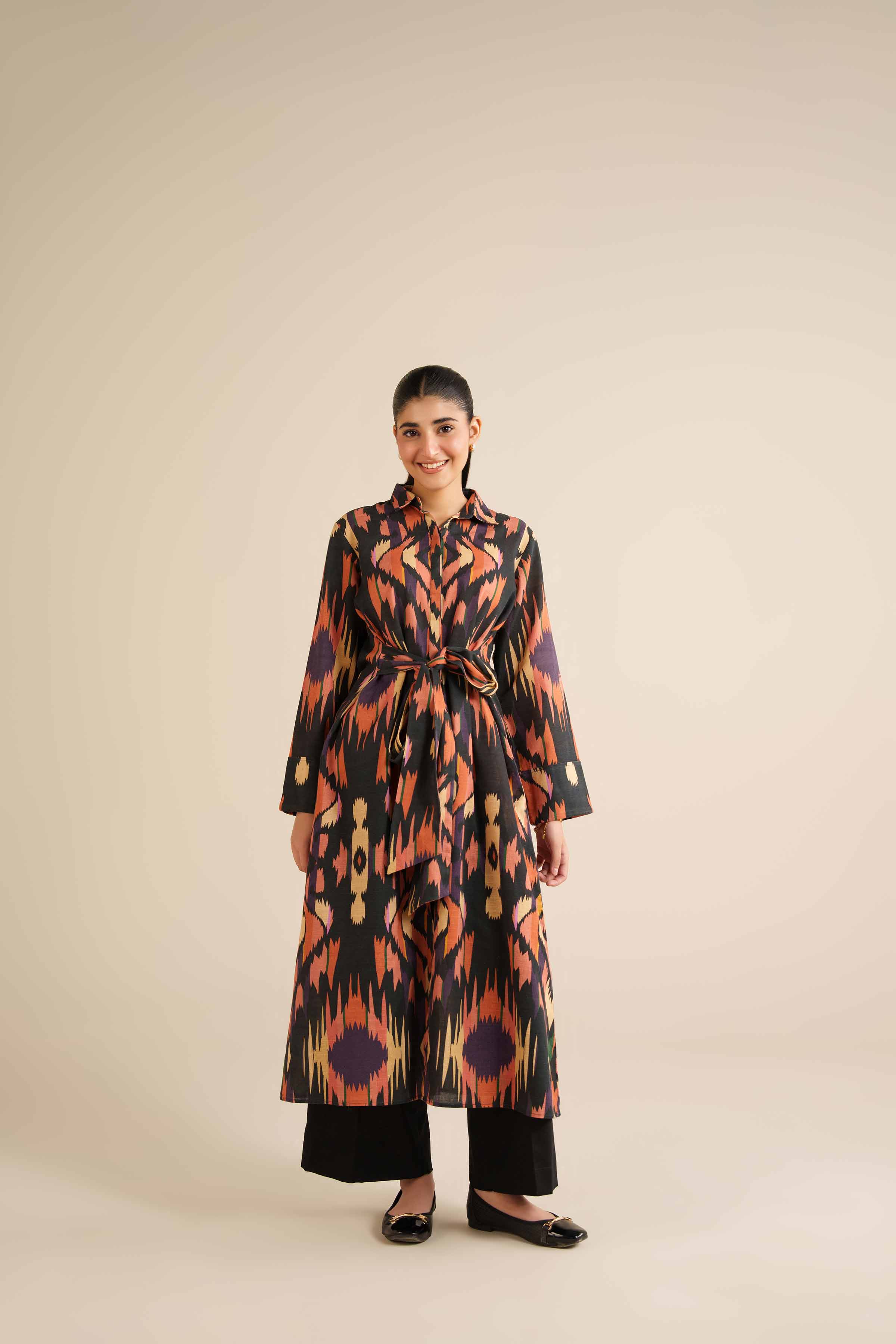 Printed Dress - AW25-58 READY TO WEAR Black Khaddar 1PC Printed