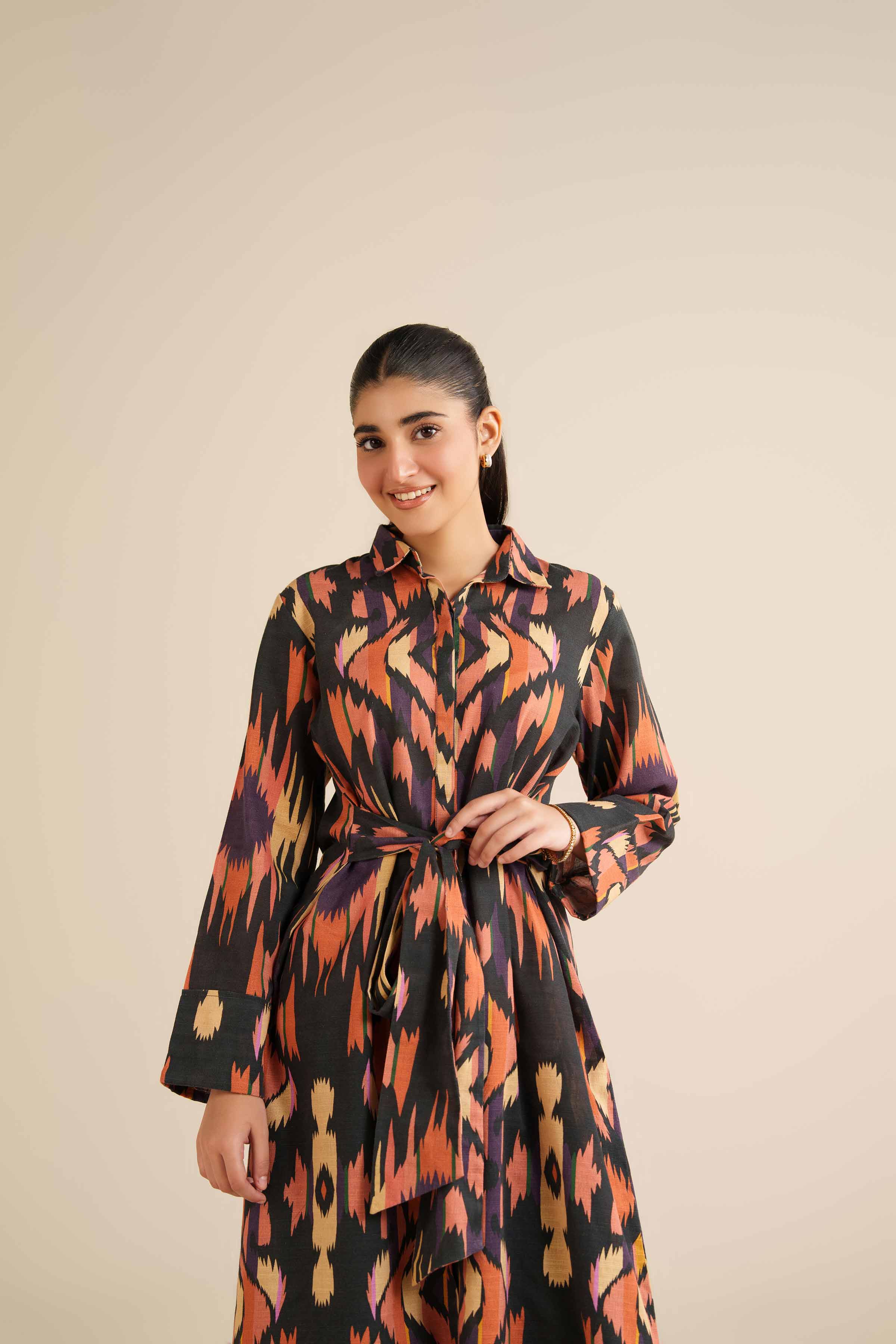 Printed Dress - AW25-58 READY TO WEAR Black Khaddar 1PC Printed
