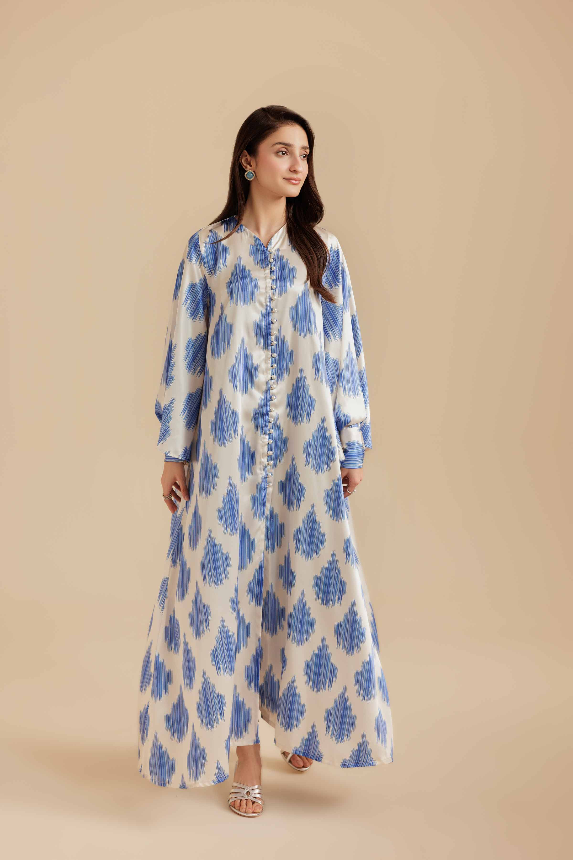 Printed Dress - FS25-46 READY TO WEAR Multi Silk 1PC Printed