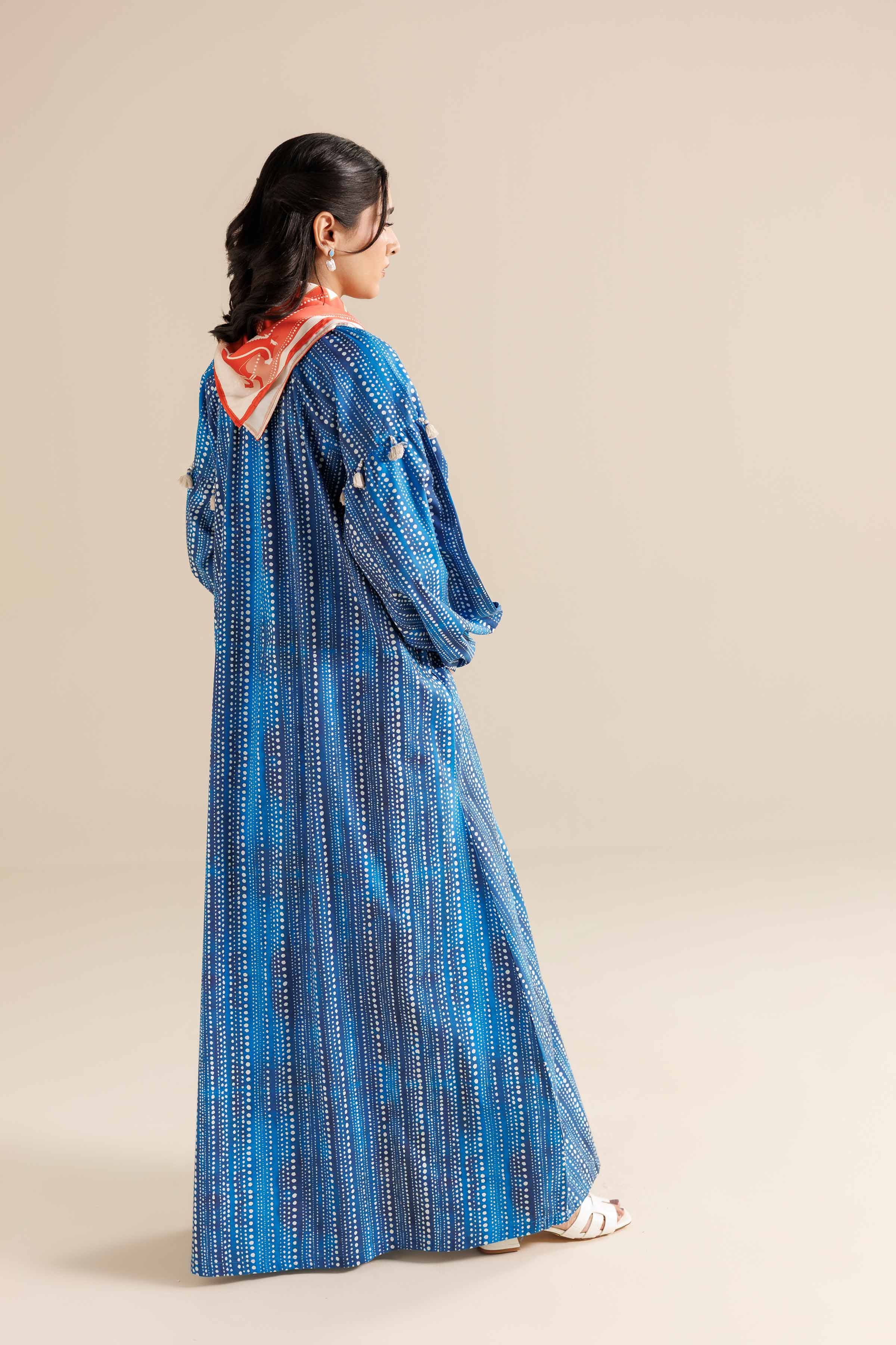2 Piece - Printed Suit - FS25-60 READY TO WEAR Blue Viscose 2PC Printed