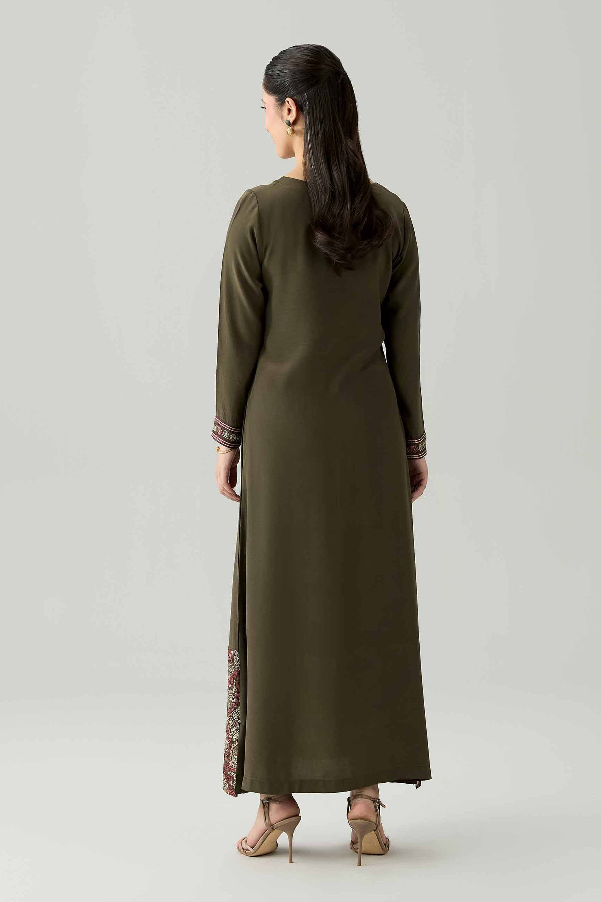 Embroidered Dress - FS26-09 Green  Silk 1PC Embroidered Nishat Australia