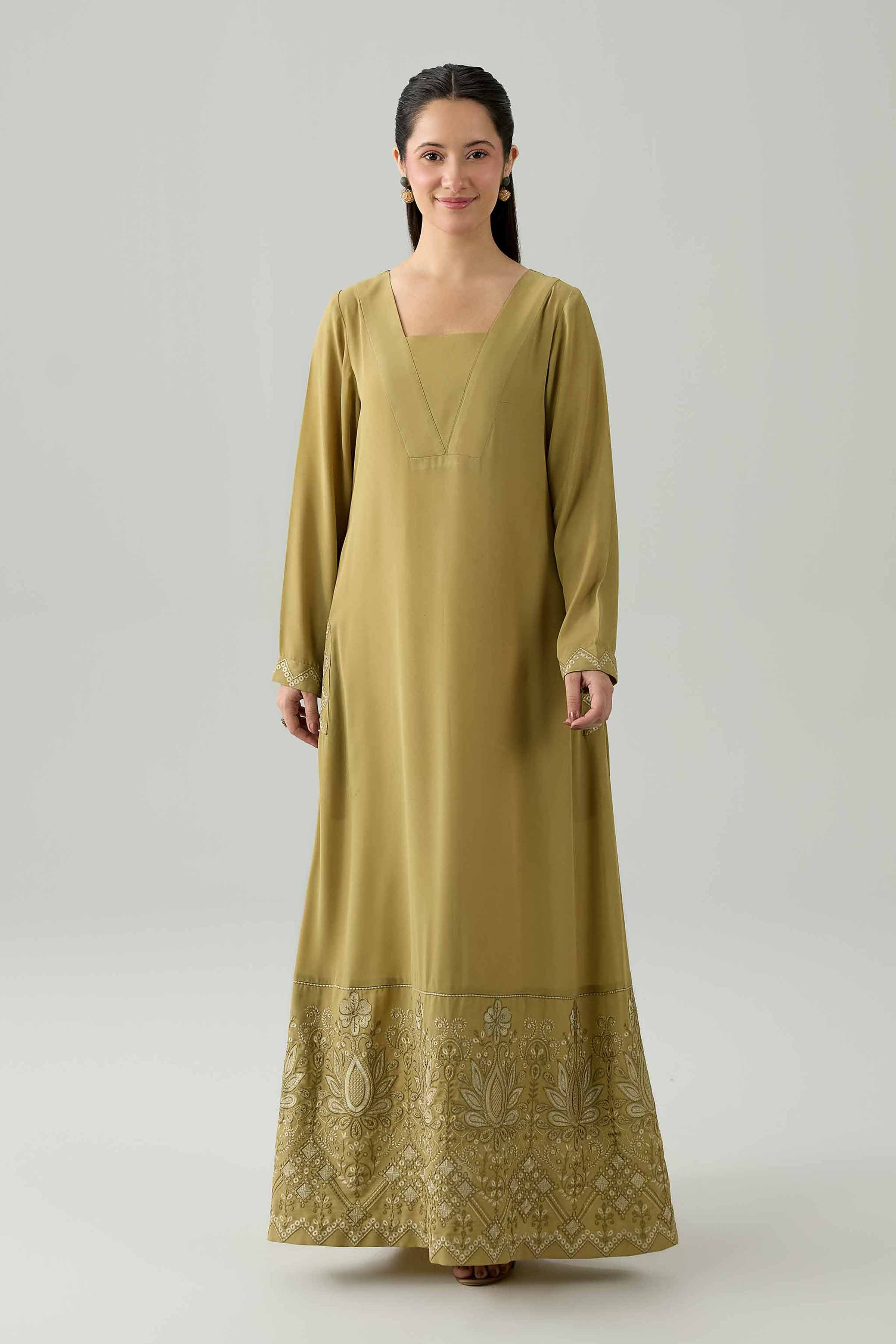 Embroidered Dress - FS26-11 Green Viscose 1PC Embroidered Nishat Australia
