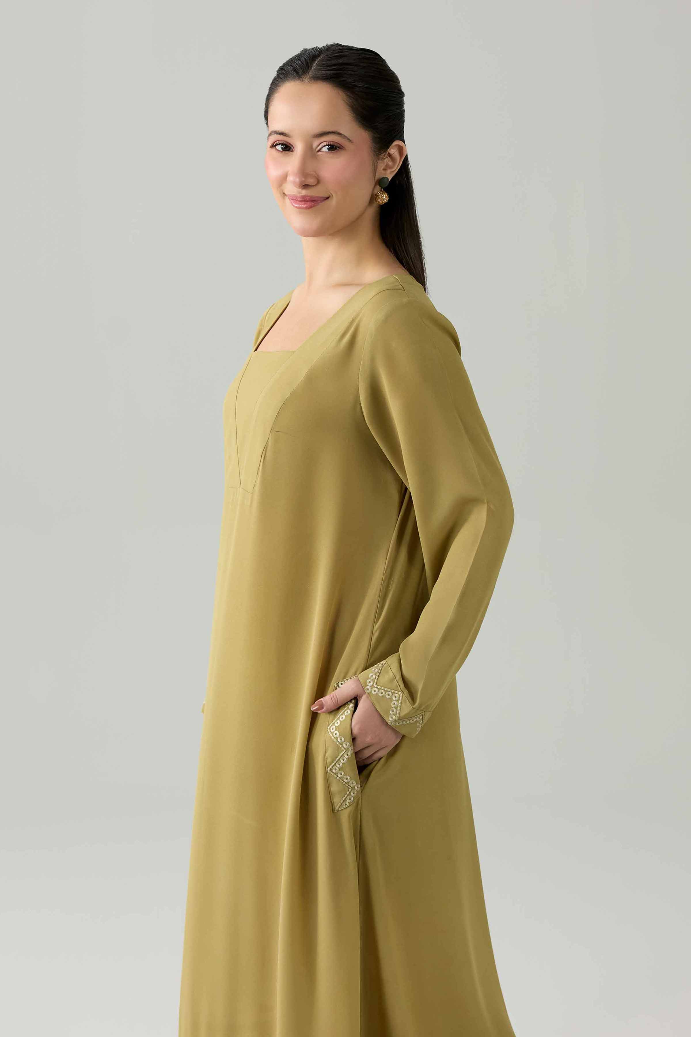 Embroidered Dress - FS26-11 Green Viscose 1PC Embroidered Nishat Australia