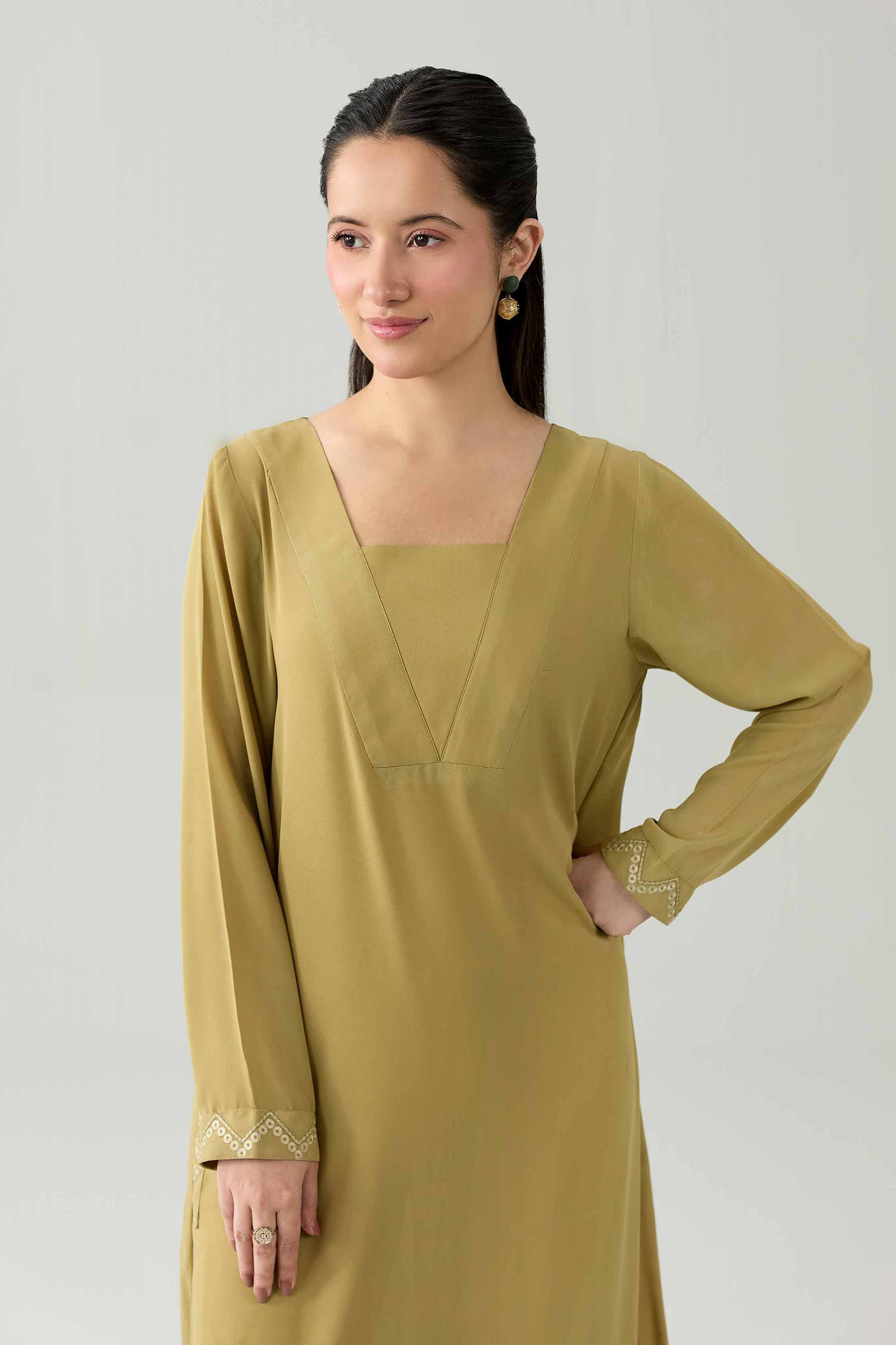 Embroidered Dress - FS26-11 Green Viscose 1PC Embroidered Nishat Australia