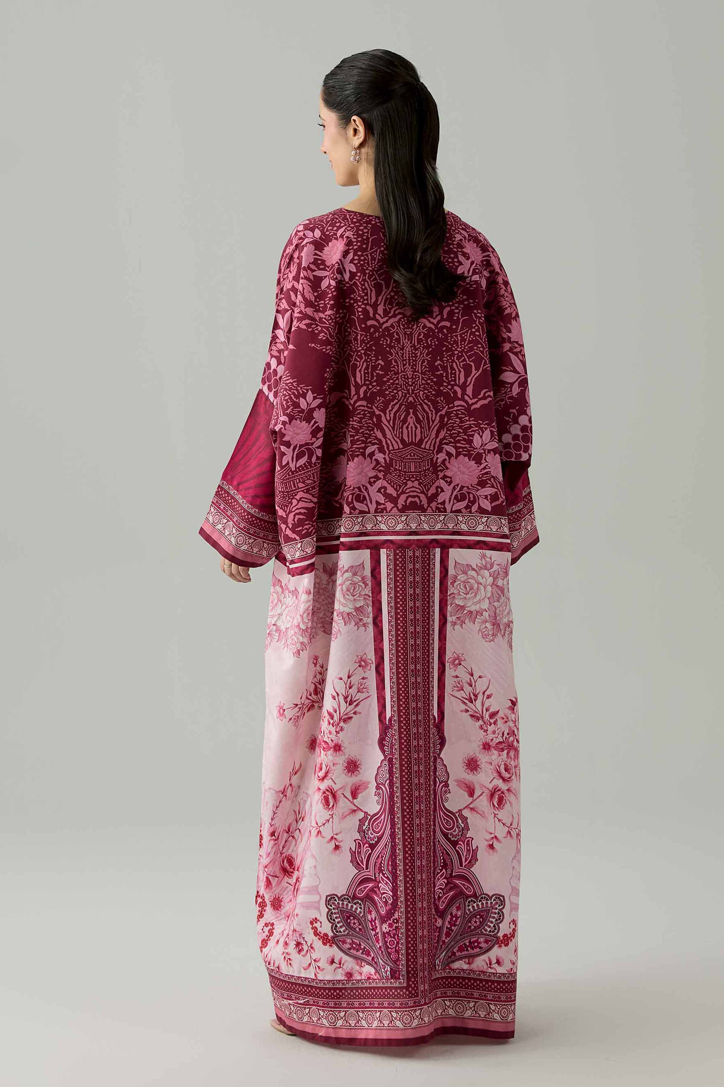 Printed Dress - FS26-27 Pink Silk 1PC Printed Nishat Australia