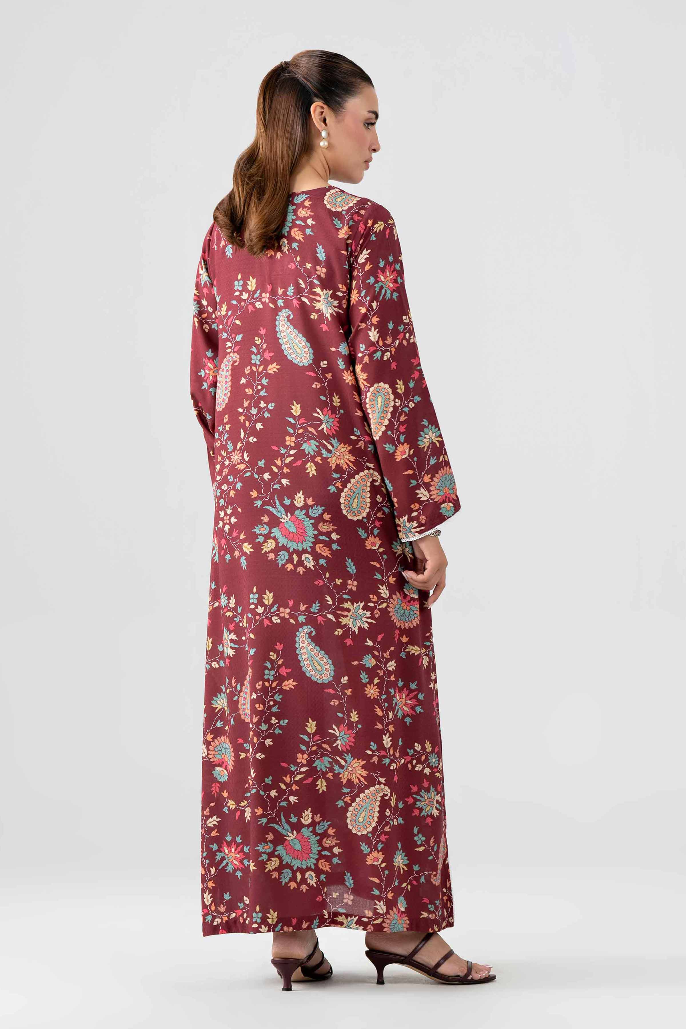 Printed Dress - FS26-28 Red Dobby 1PC Printed Nishat Australia