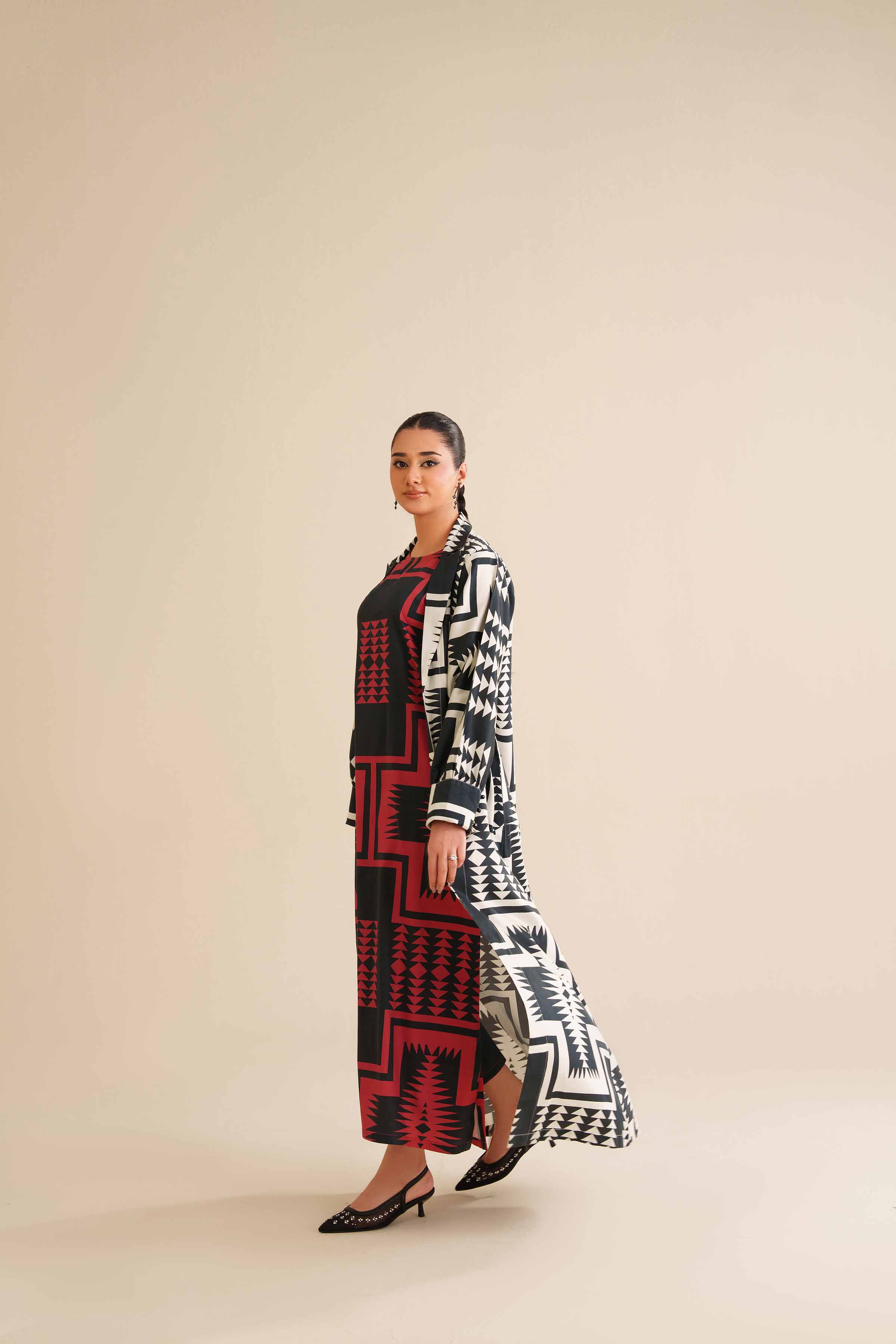 2 Piece - Printed Suit - FW25-22 READY TO WEAR Multi Sateen 2PC Printed