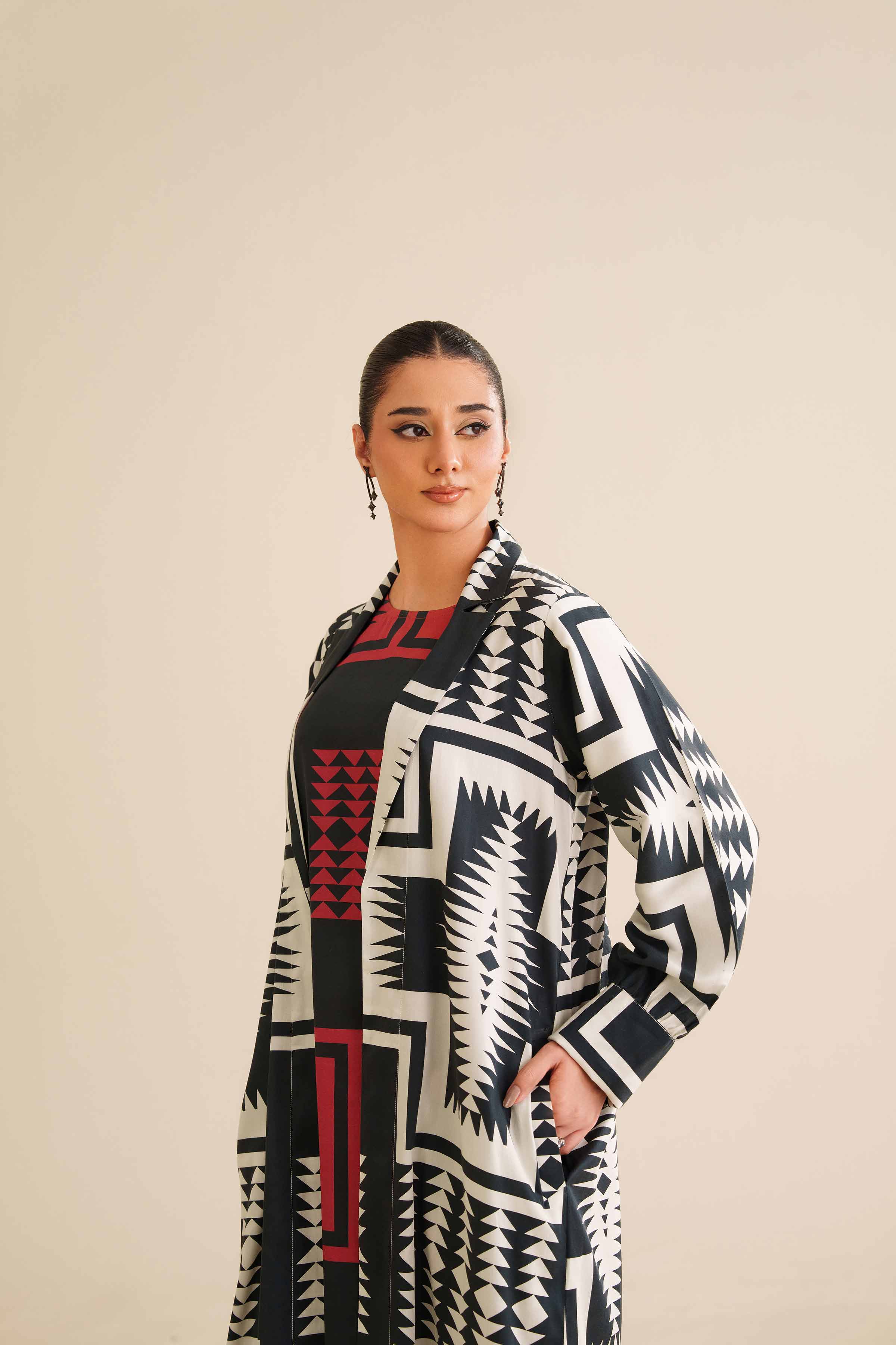 2 Piece - Printed Suit - FW25-22 READY TO WEAR Multi Sateen 2PC Printed