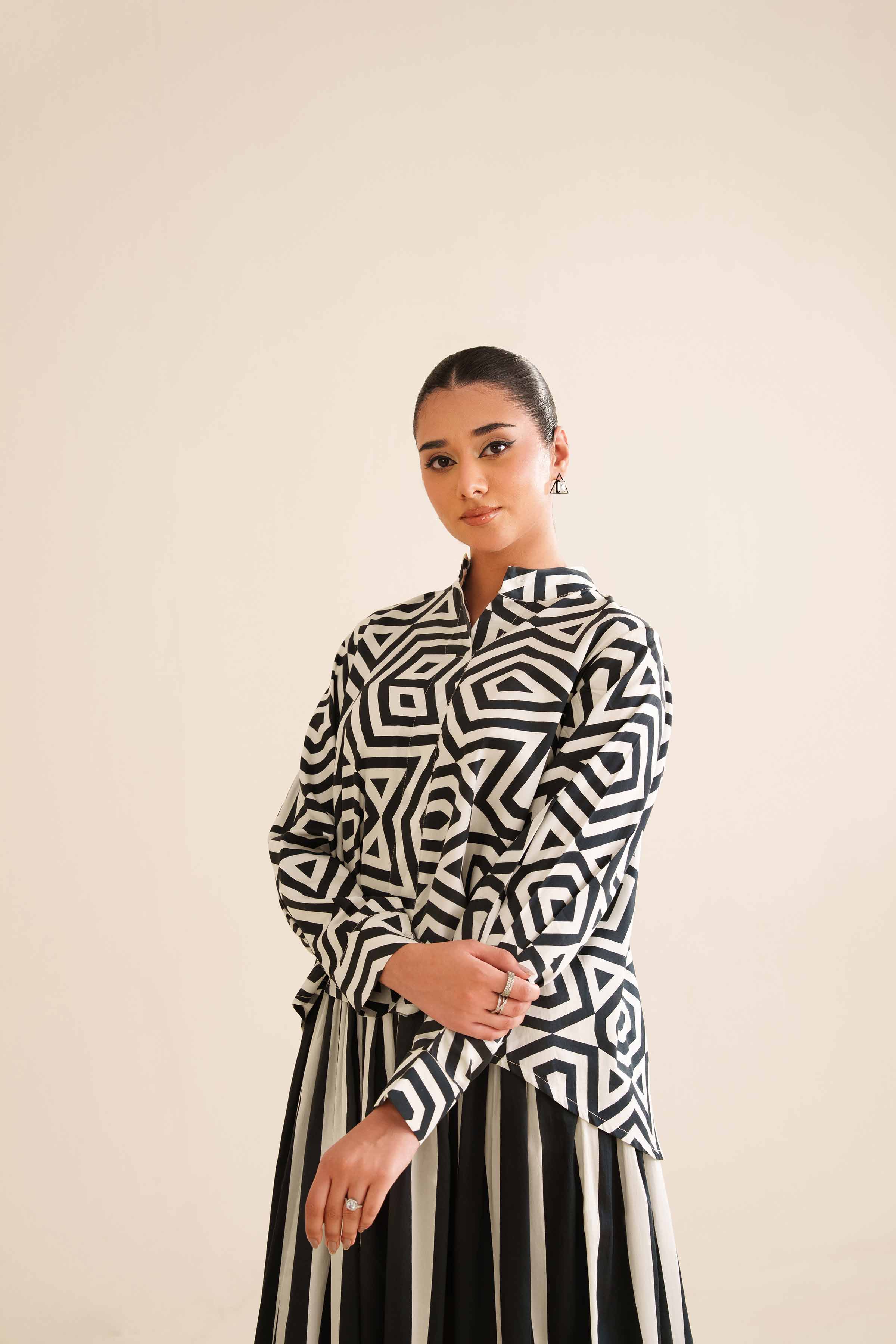 2 Piece - Printed Suit - FW25-23 READY TO WEAR Multi Sateen 2PC Printed