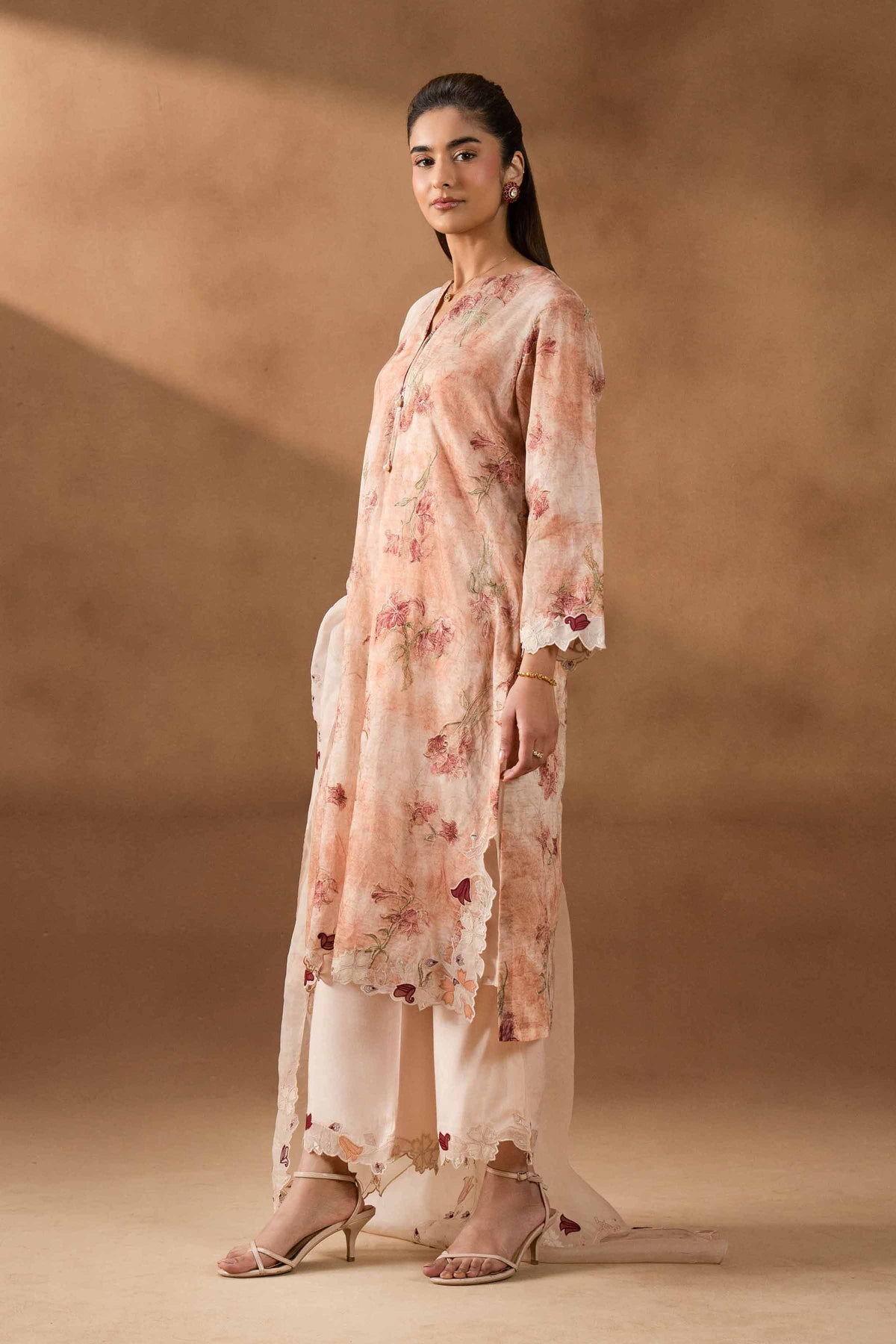 RAWAYAT - KBS26-05 Beige Silk 3 Pieces Embroidered Nishat Australia