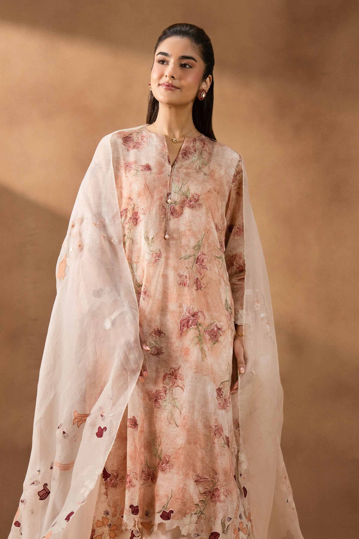 RAWAYAT - KBS26-05 Beige Silk 3 Pieces Embroidered Nishat Australia