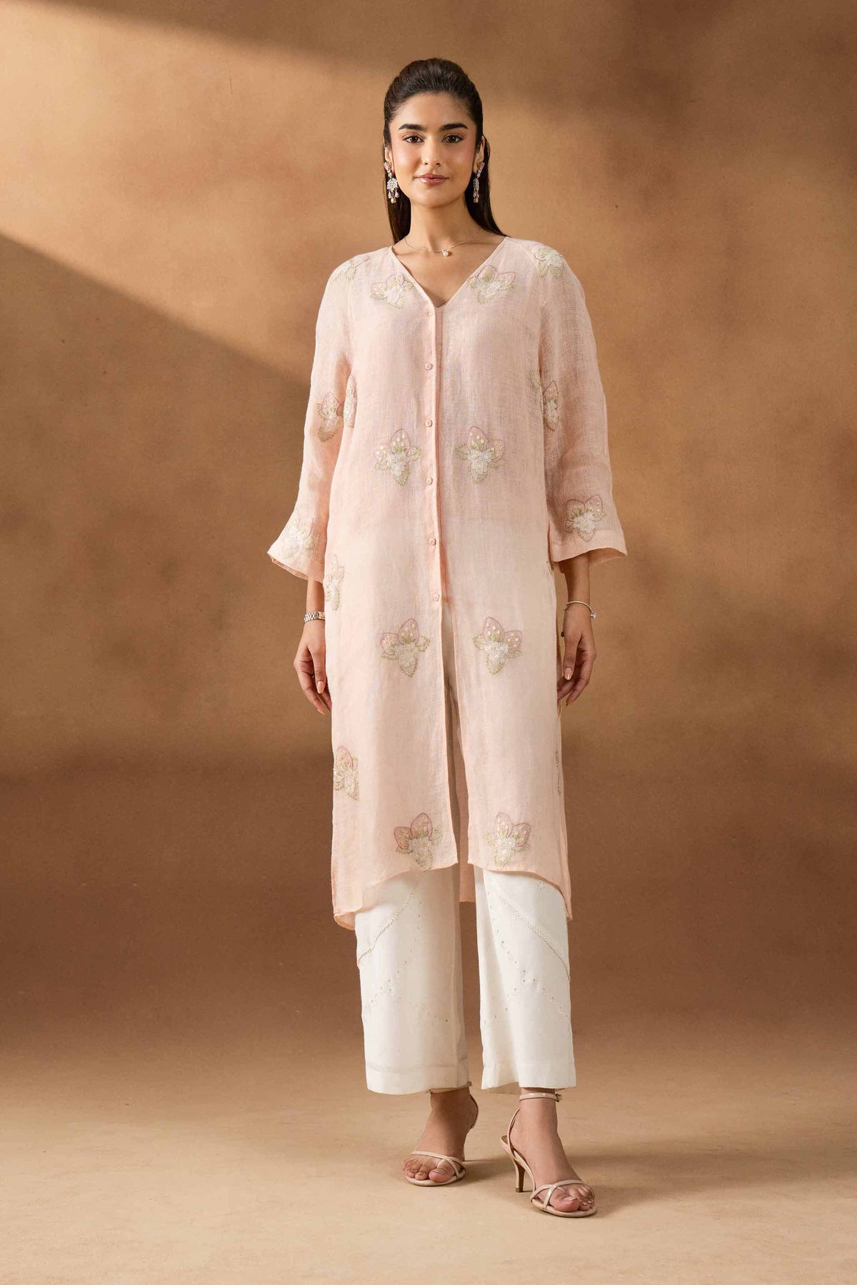 DEEVA - KBS26-121 Pink Linen  1 Piece Embroidered Nishat Australia