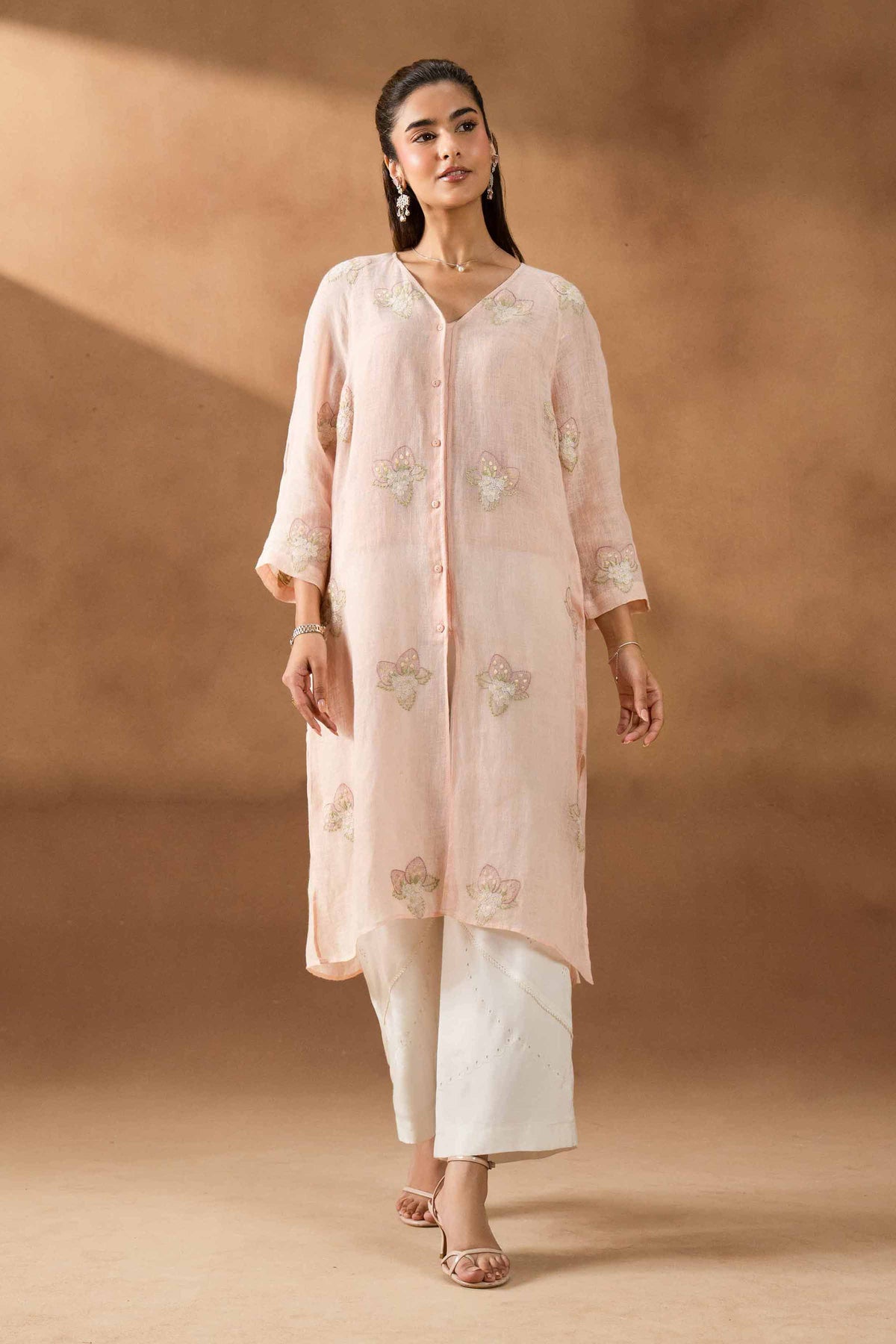 DEEVA - KBS26-121 Pink Linen  1 Piece Embroidered Nishat Australia
