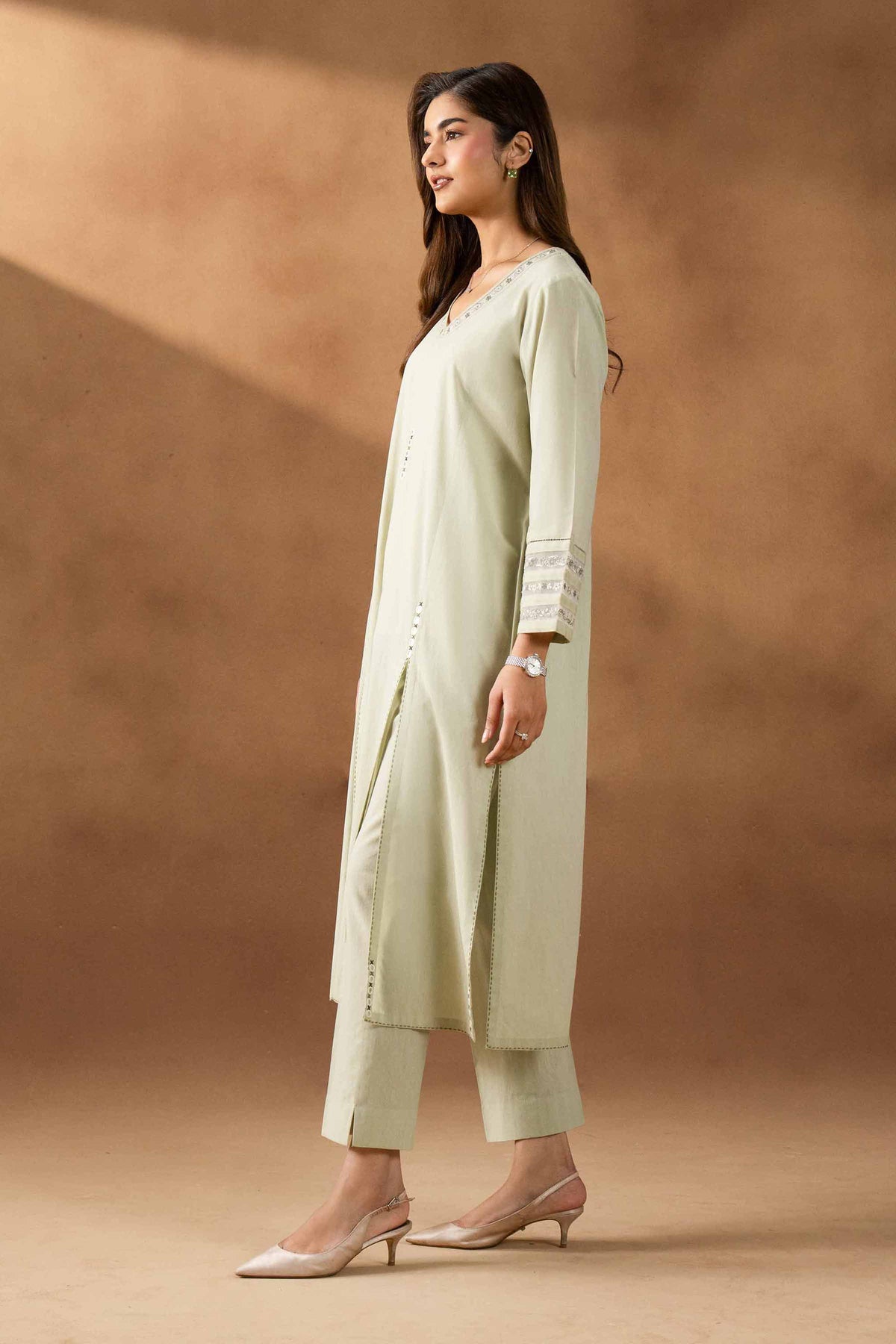 RAWAYAT - KBS26-15 Green Yarn Dyed 2 Pieces Embroidered Nishat Australia