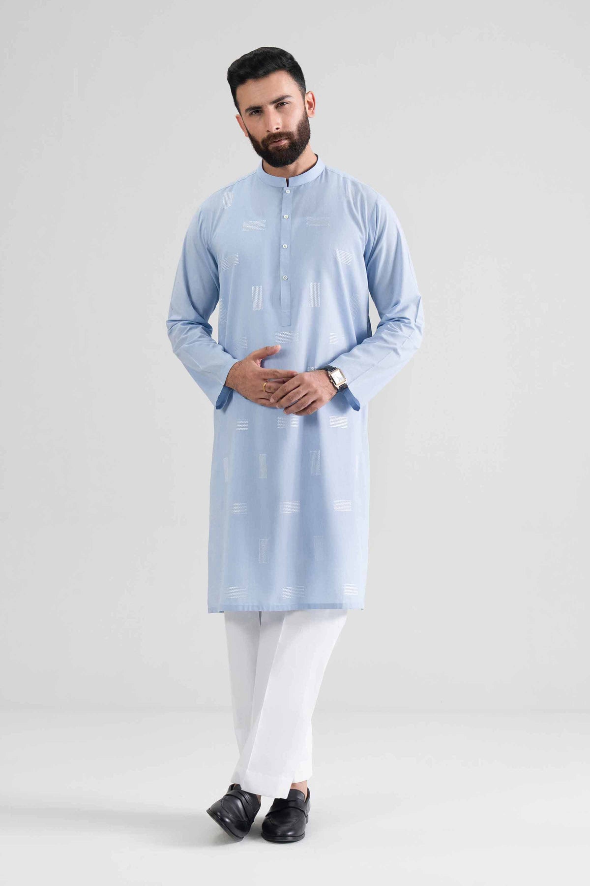 Embroidered Kurta - KBS26-17 Blue Cotton 1 Piece Embroidered Nishat Australia