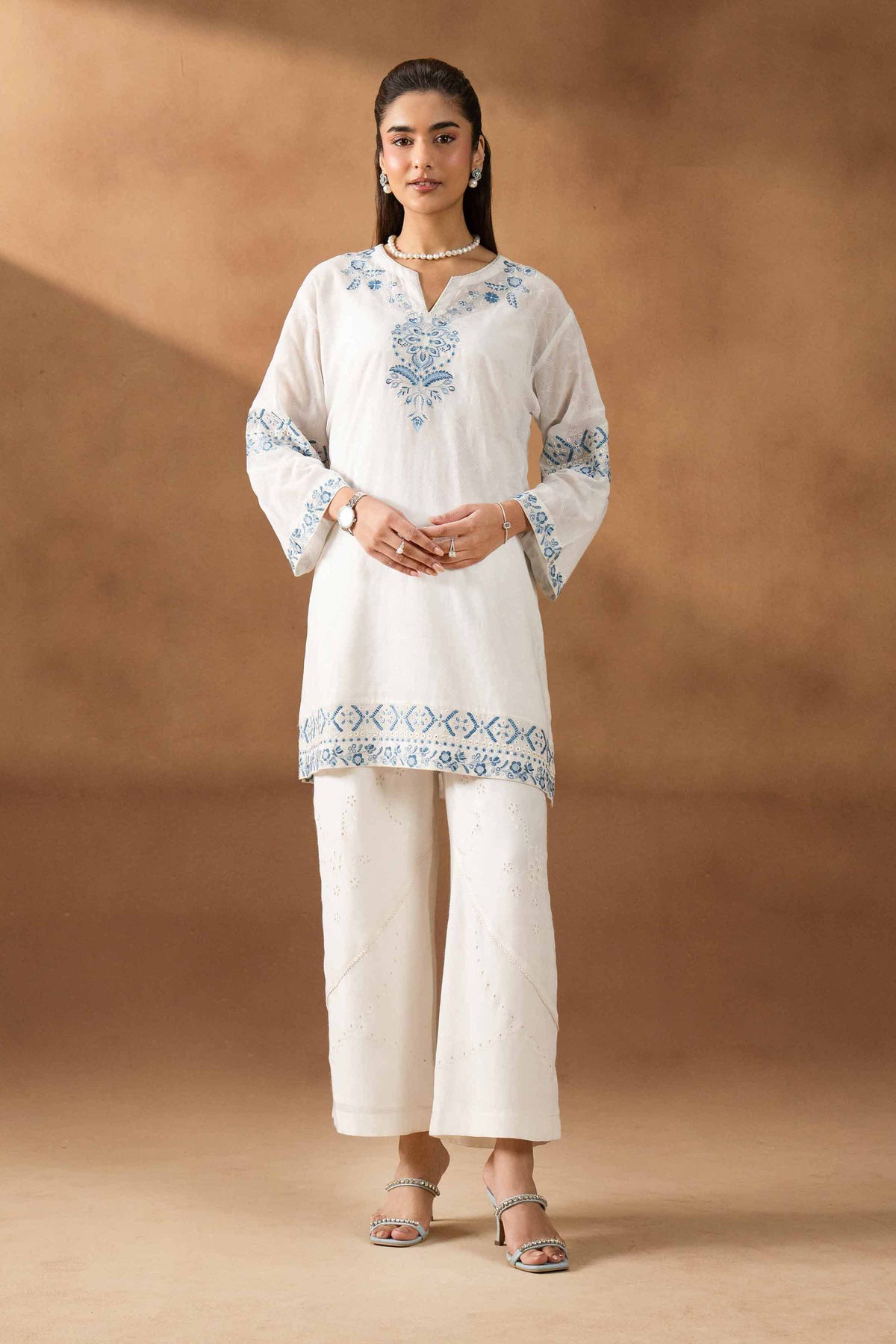DEEVA - KBS26-37 Off White Cotton 1 Piece Embroidered Nishat Australia