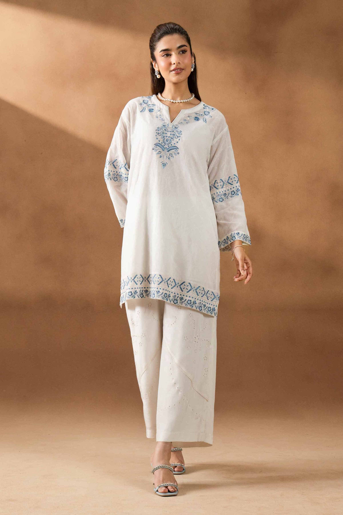 DEEVA - KBS26-37 Off White Cotton 1 Piece Embroidered Nishat Australia