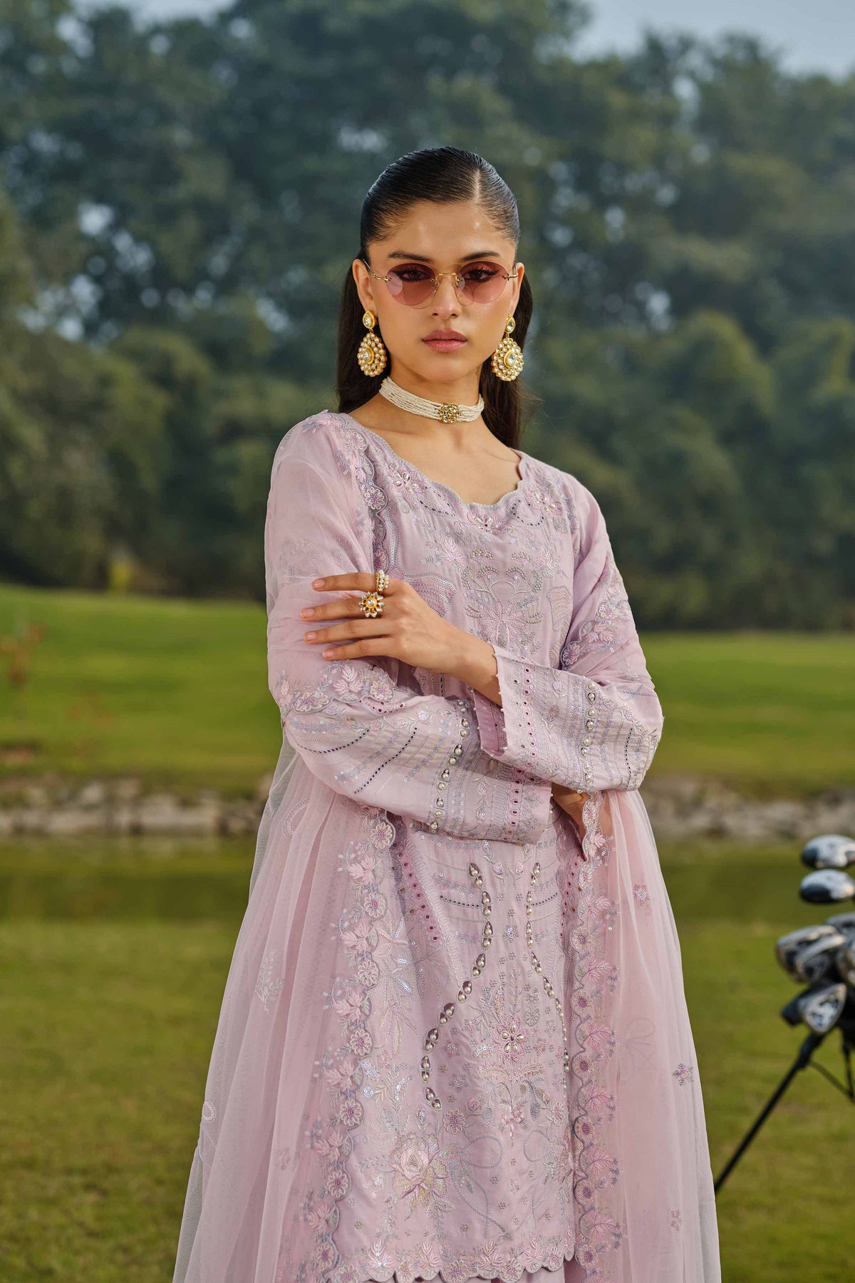 RAWAYAT - KBS26-43 Purple Silk 3 Pieces Embroidered  Nishat Australia