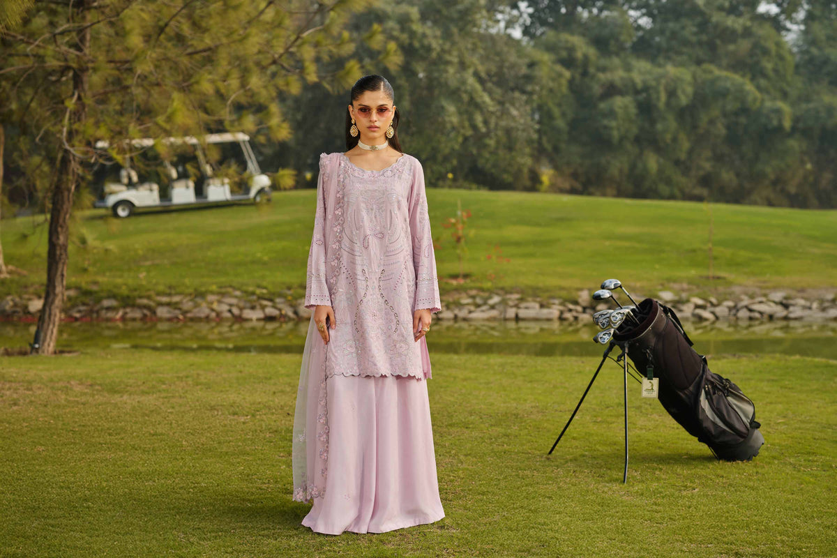 RAWAYAT - KBS26-43 Purple Silk 3 Pieces Embroidered  Nishat Australia