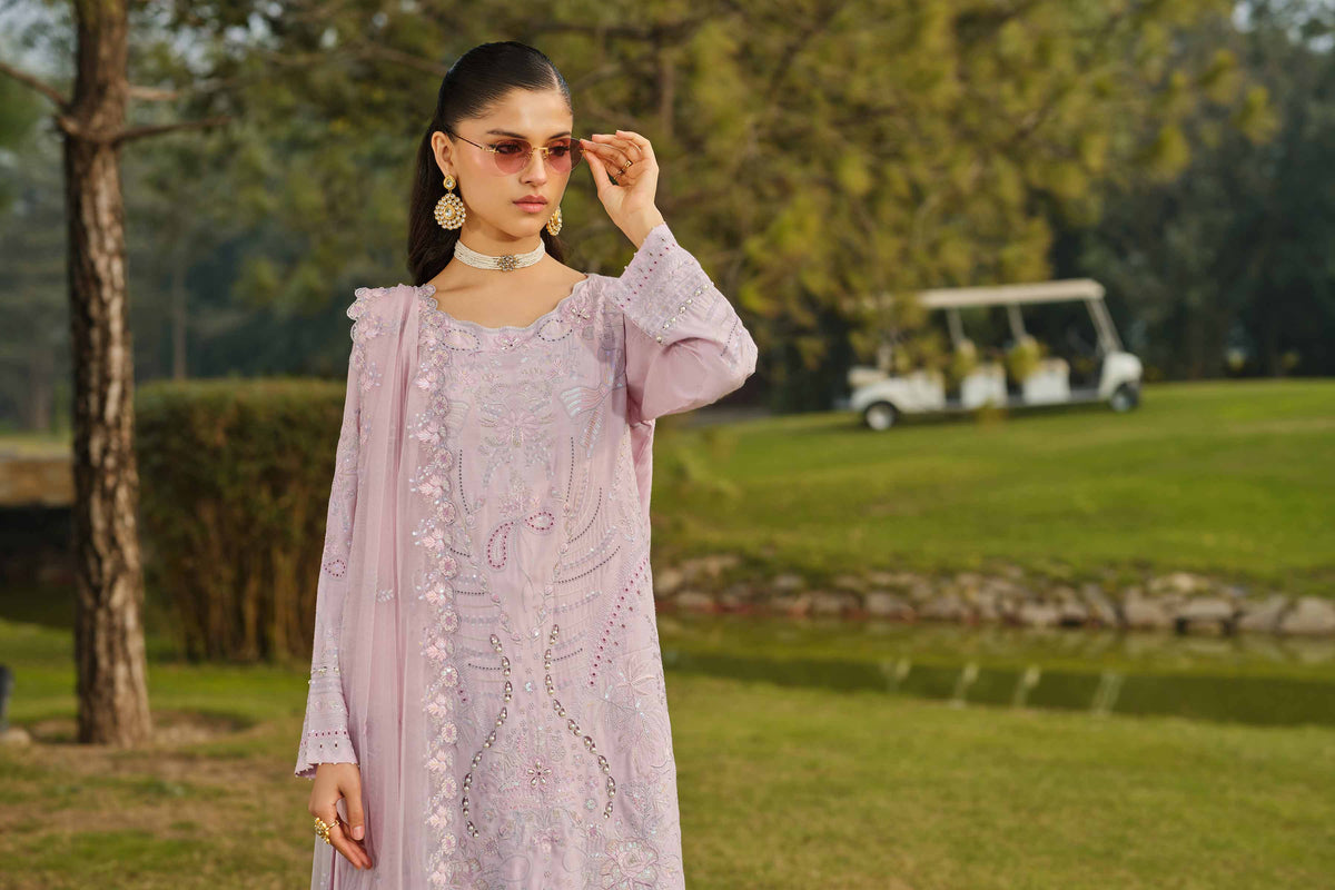 RAWAYAT - KBS26-43 Purple Silk 3 Pieces Embroidered  Nishat Australia