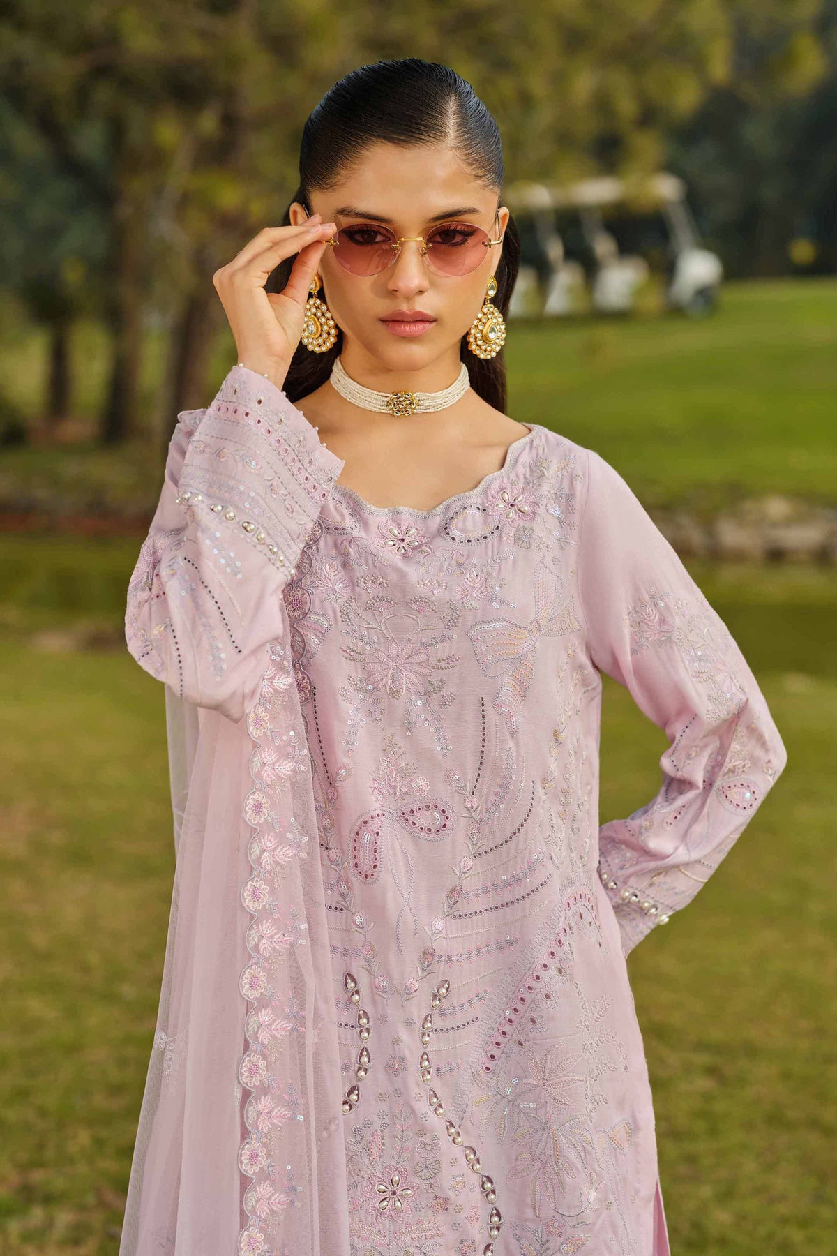 RAWAYAT - KBS26-43 Purple Silk 3 Pieces Embroidered  Nishat Australia