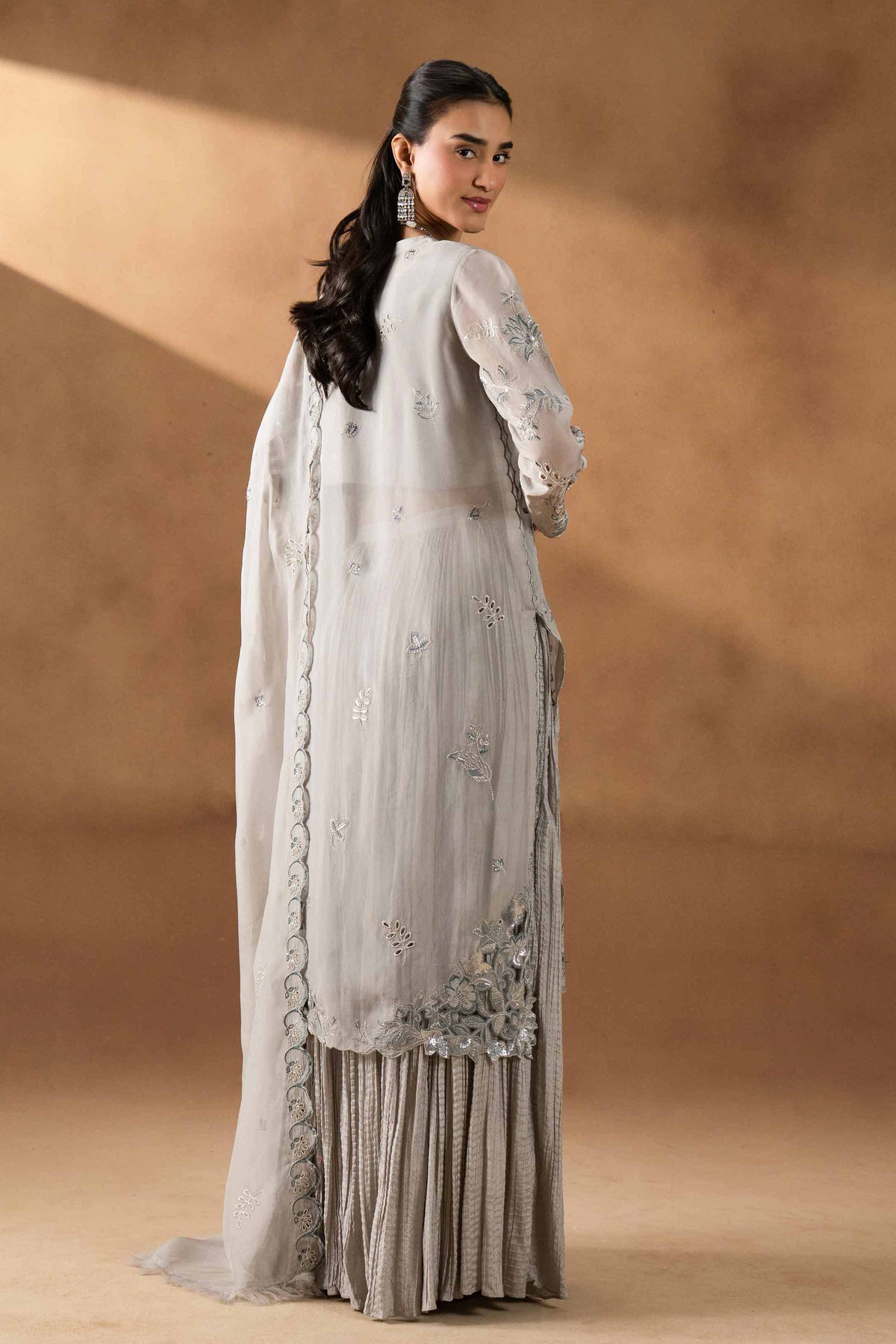 RAWAYAT - KBS26-47 Grey Silk 3 Pieces Embroidered Nishat Australia