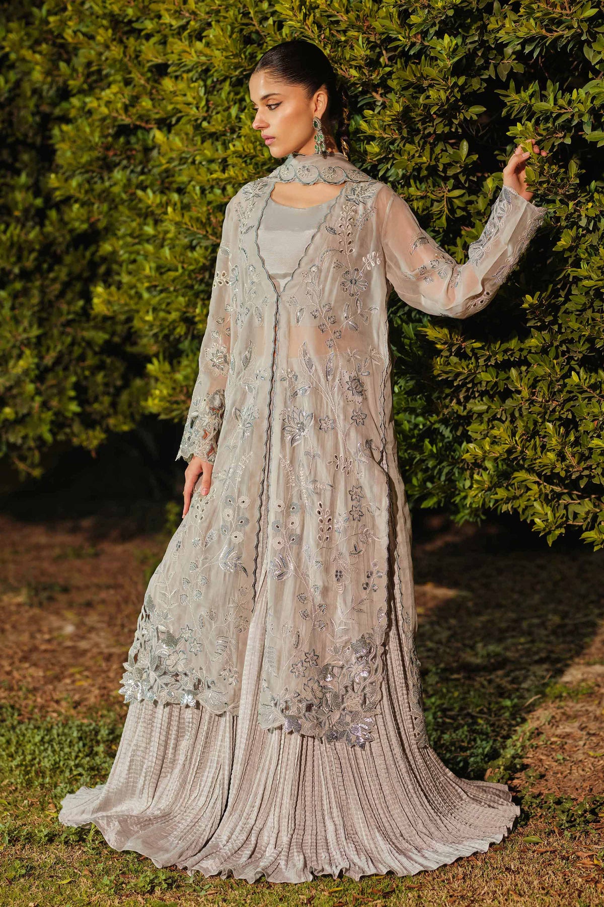 RAWAYAT - KBS26-47 Grey Silk 3 Pieces Embroidered Nishat Australia
