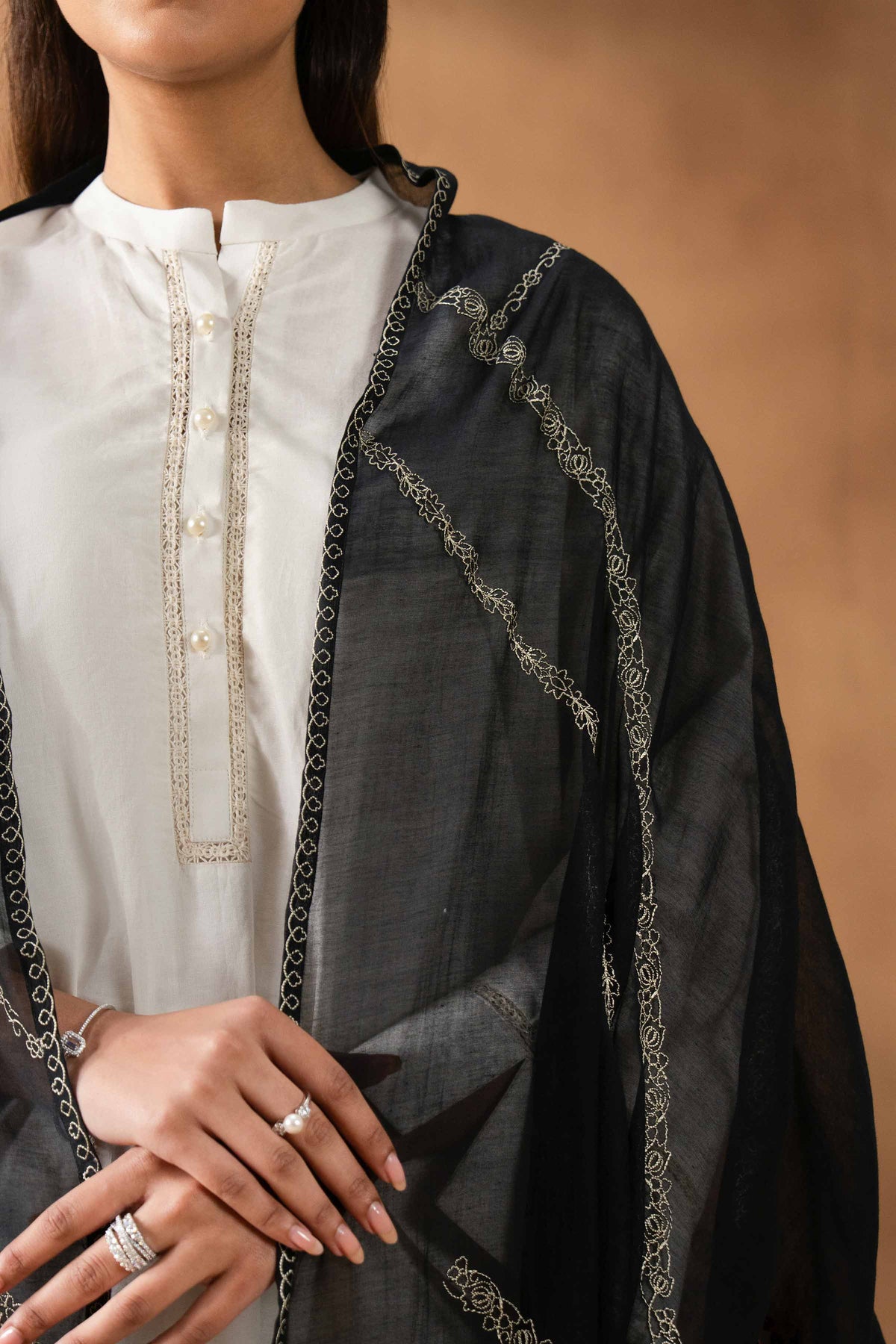 ZAR - KBS26-50 Black Swiss 1 Piece Embroidered  Nishat Australia