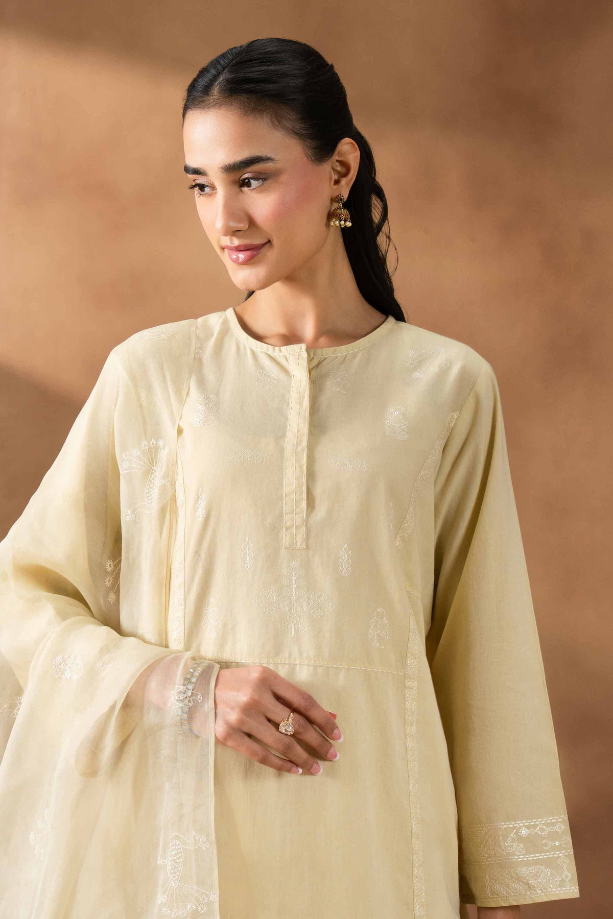 RAWAYAT - KBS26-85 Yellow Yarn Dyed 3 Pieces Embroidered Nishat Australia
