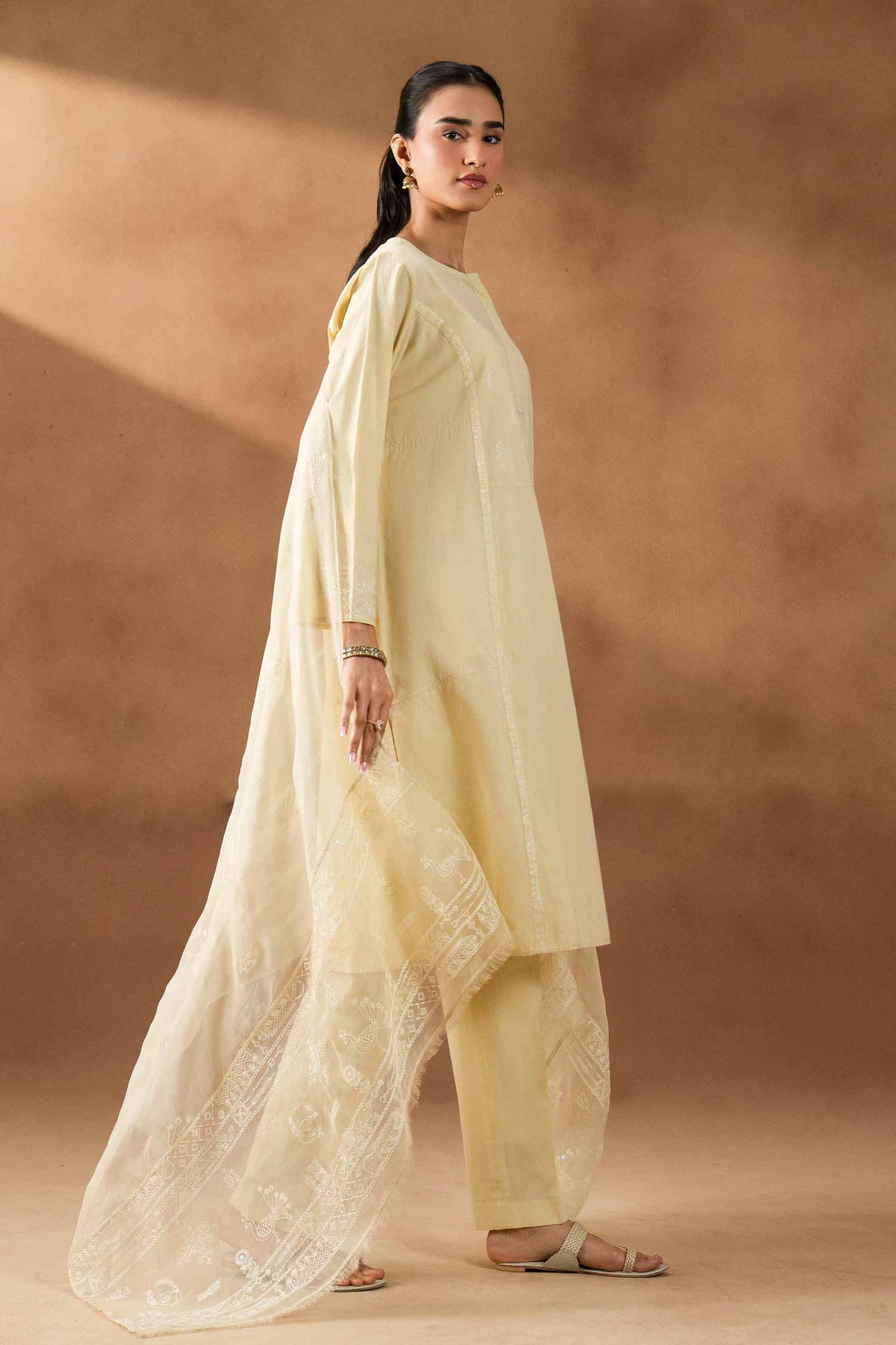 RAWAYAT - KBS26-85 Yellow Yarn Dyed 3 Pieces Embroidered Nishat Australia