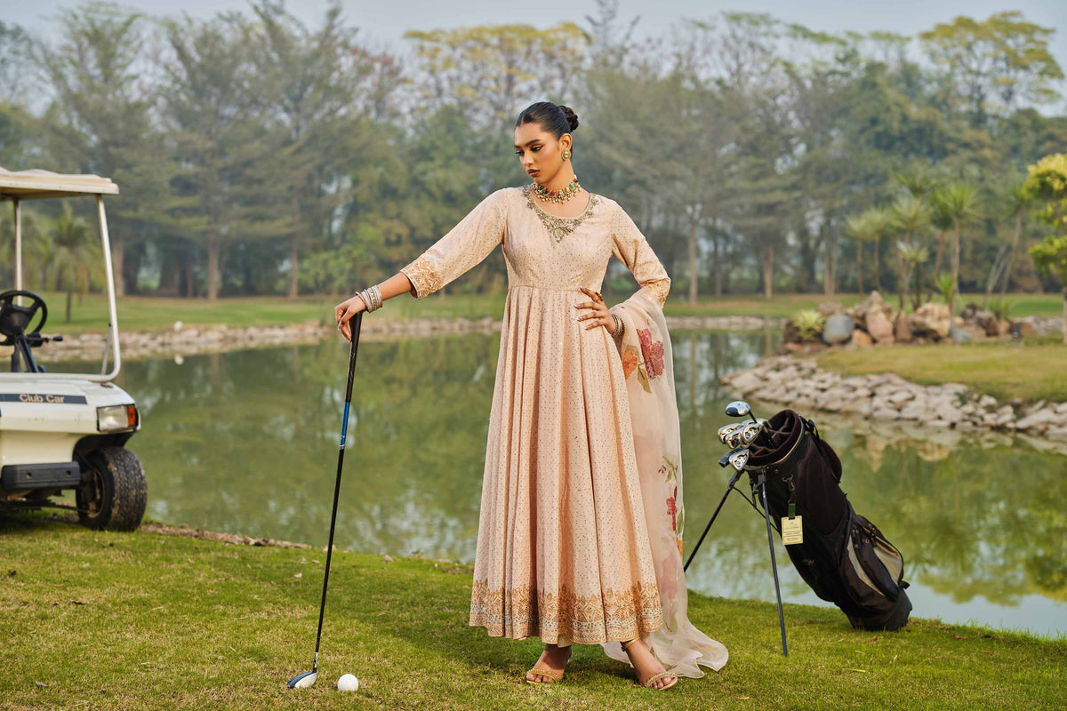 NOORI - KBS26-95 Pink Silk 2 Pieces Embroidered  Nishat Australia