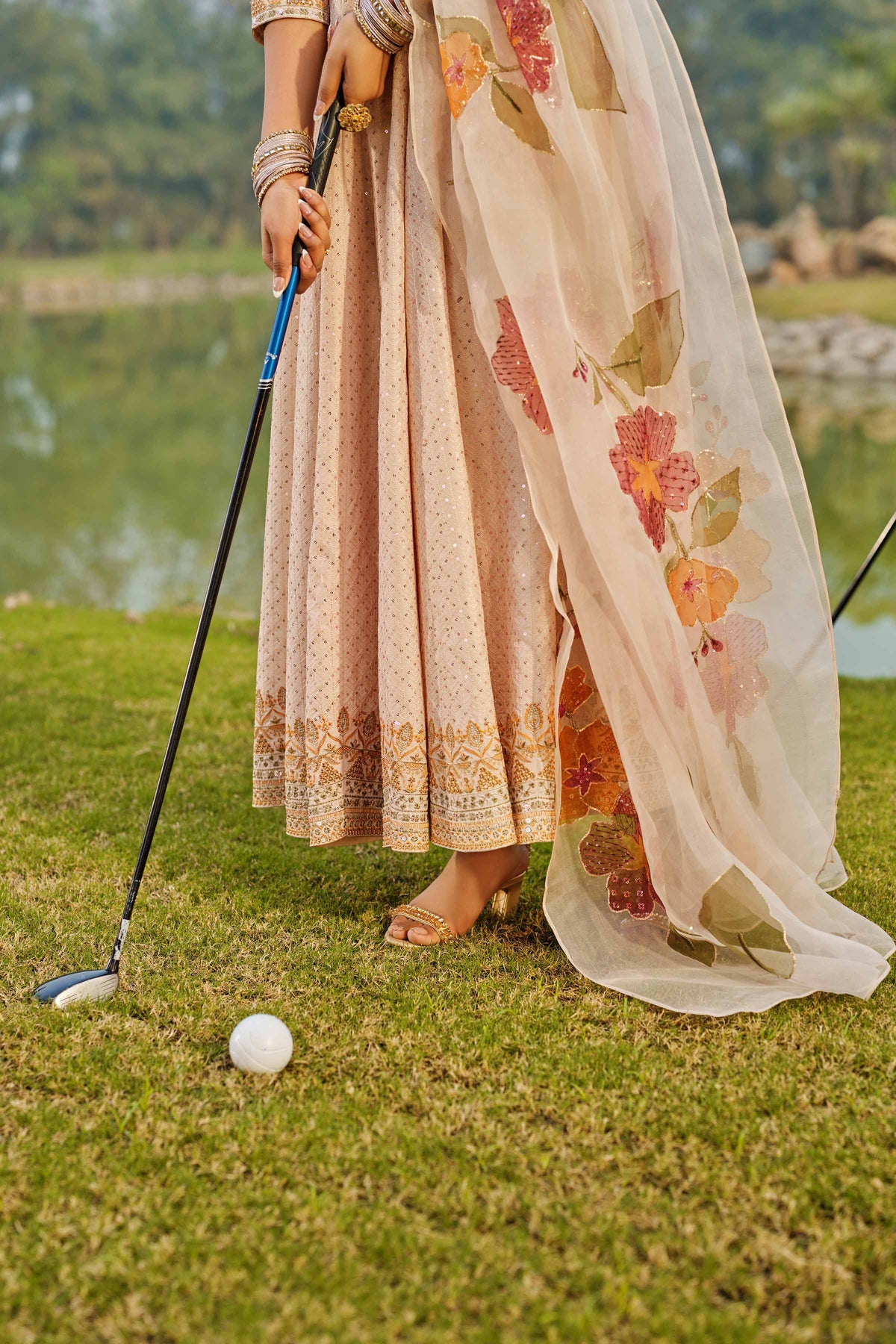 NOORI - KBS26-95 Pink Silk 2 Pieces Embroidered  Nishat Australia