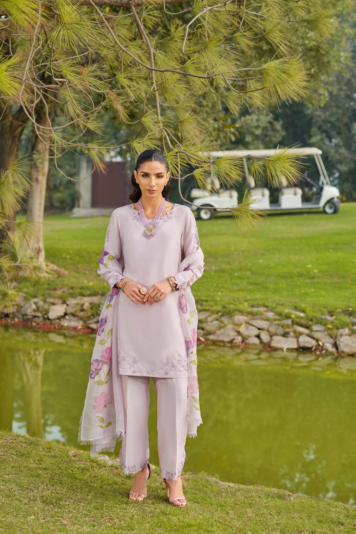 RAWAYAT - KBS26-97 Purple Silk 3 Pieces Embroidered Nishat Australia