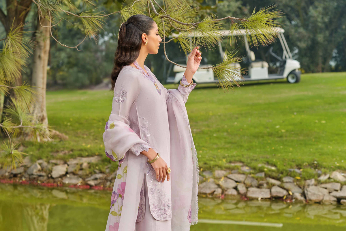 RAWAYAT - KBS26-97 Purple Silk 3 Pieces Embroidered Nishat Australia