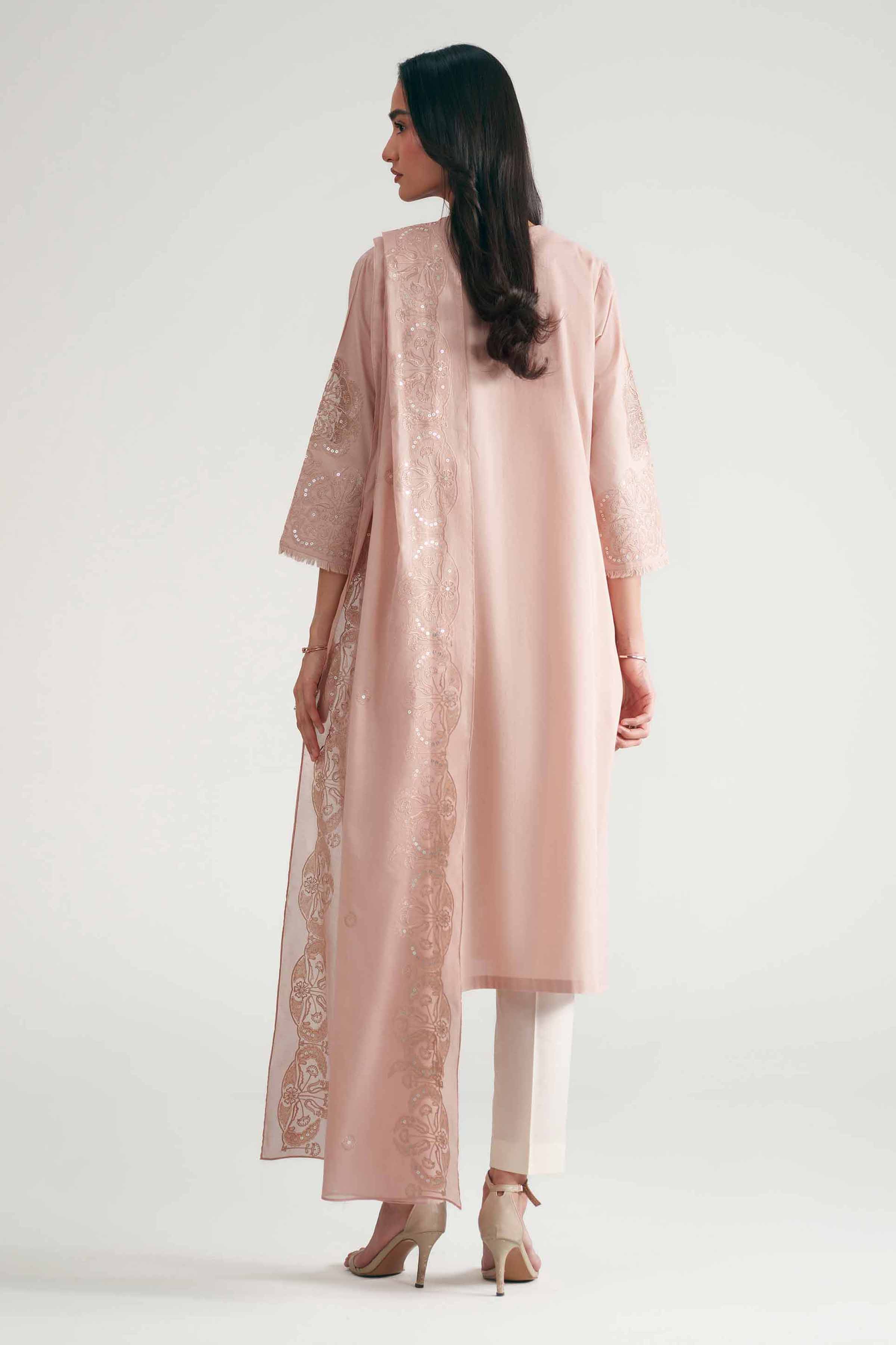 2 Piece - Embroidered Suit - KFE26-146 Pink Cambric 2PC Embroidered Nishat Australia
