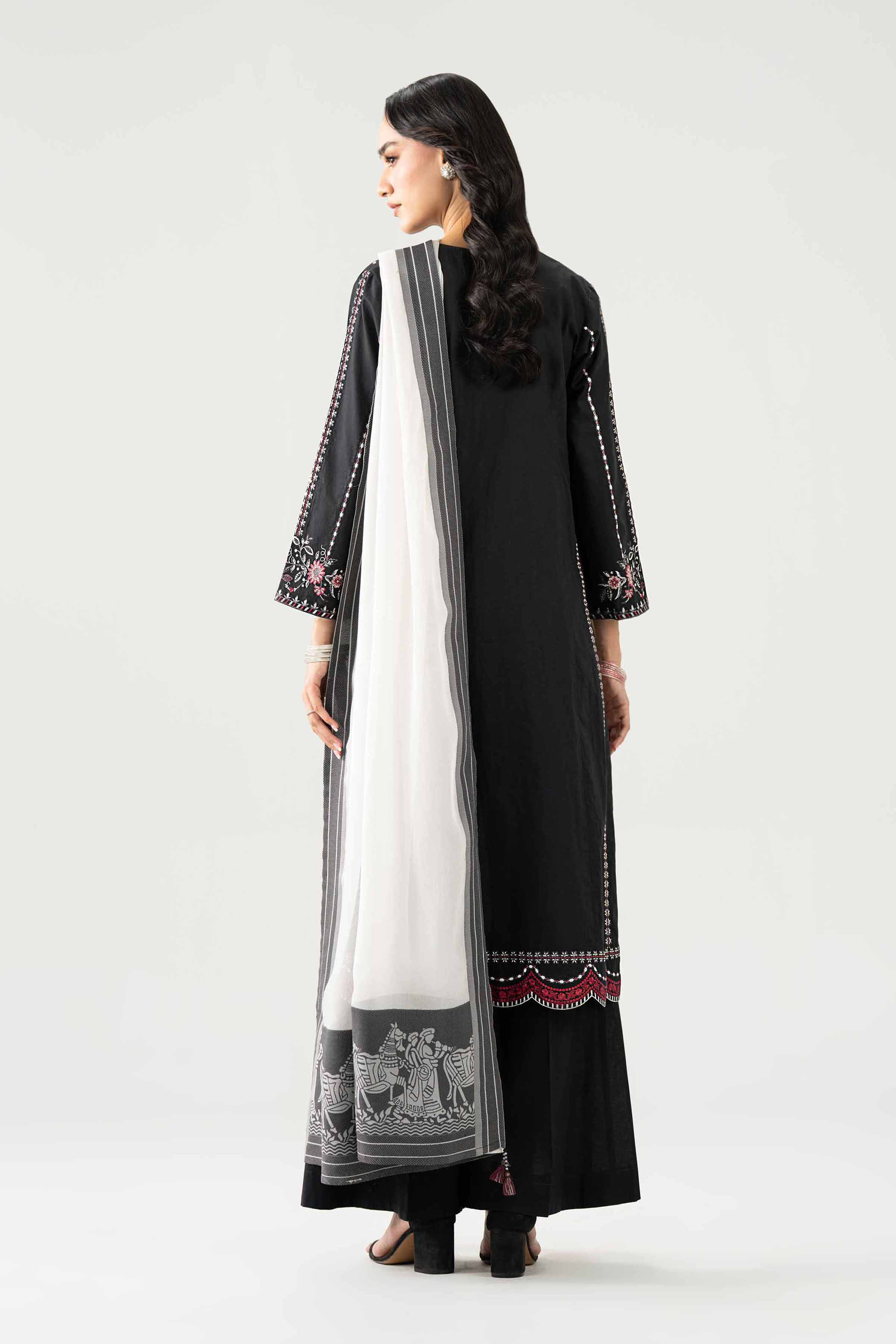 3 Piece - Embroidered Suit - KFE26-15 Black Cambric 3PC Embroidered Nishat Australia