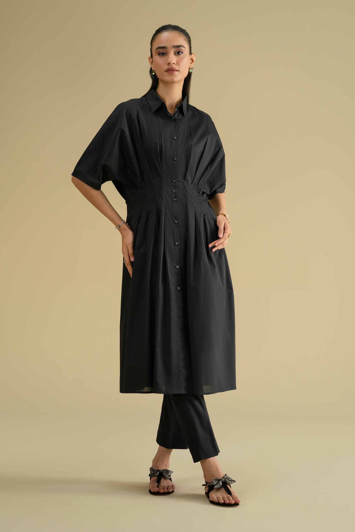 2 Piece - Embroidered Suit - KFE26-169Black Cambric 2PC Embroidered Nishat Australia