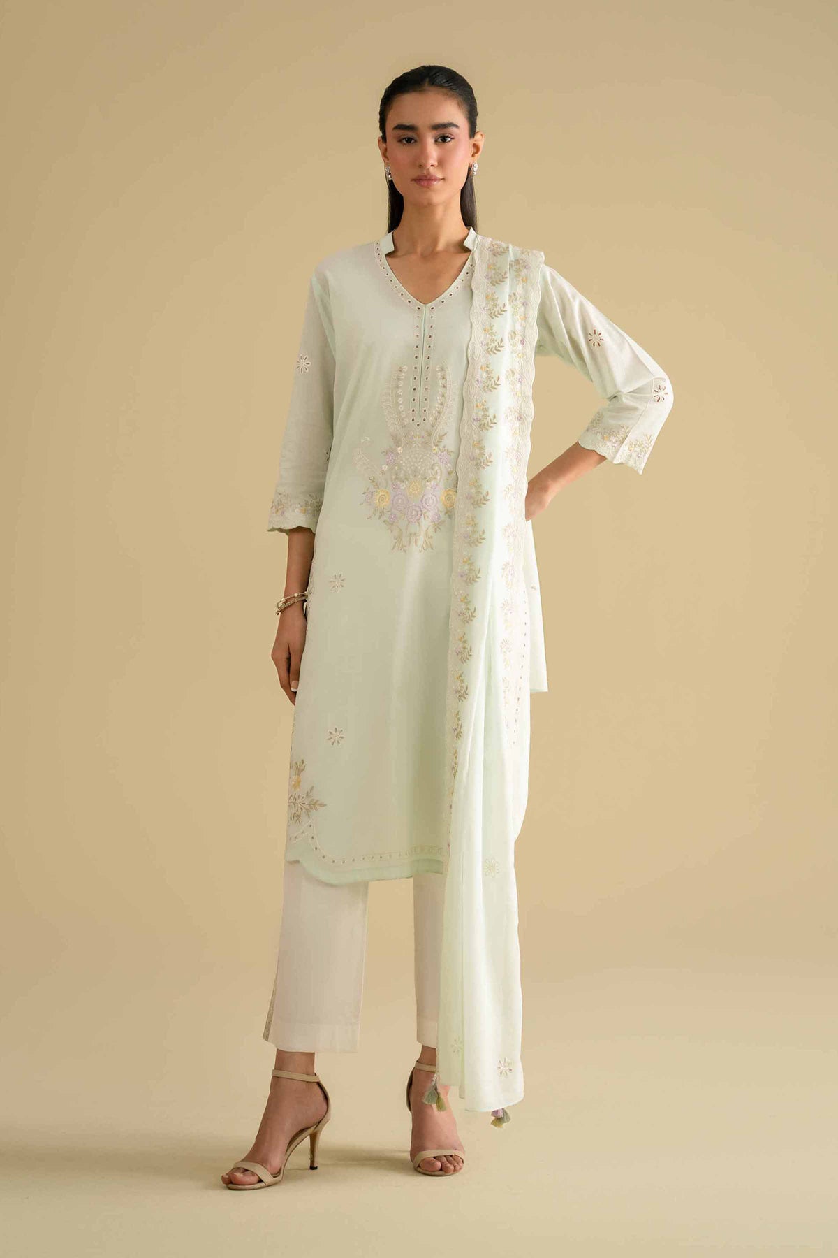 2 Piece - Embroidered Suit - KFE26-230Blue Cambric 2PC Embroidered Nishat Australia