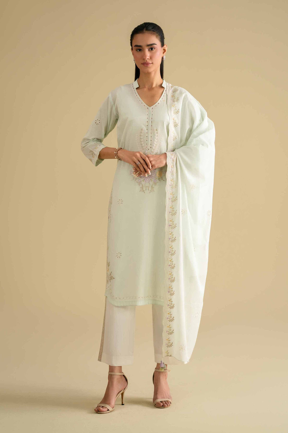 2 Piece - Embroidered Suit - KFE26-230Blue Cambric 2PC Embroidered Nishat Australia