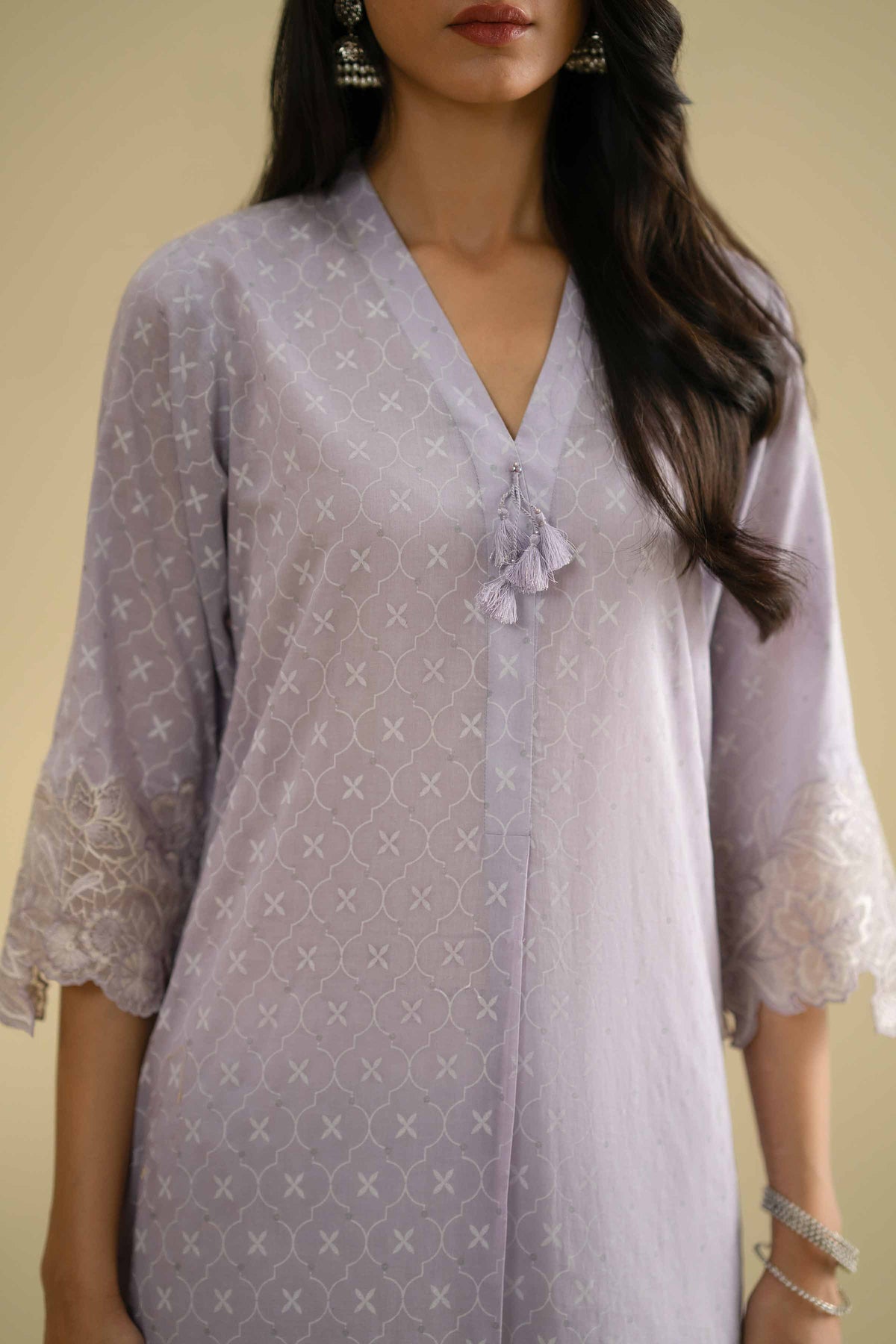 2 Piece - Printed Embroidered Suit - KFE26-28Purple Lawn 2PC Embroidered Nishat Australia