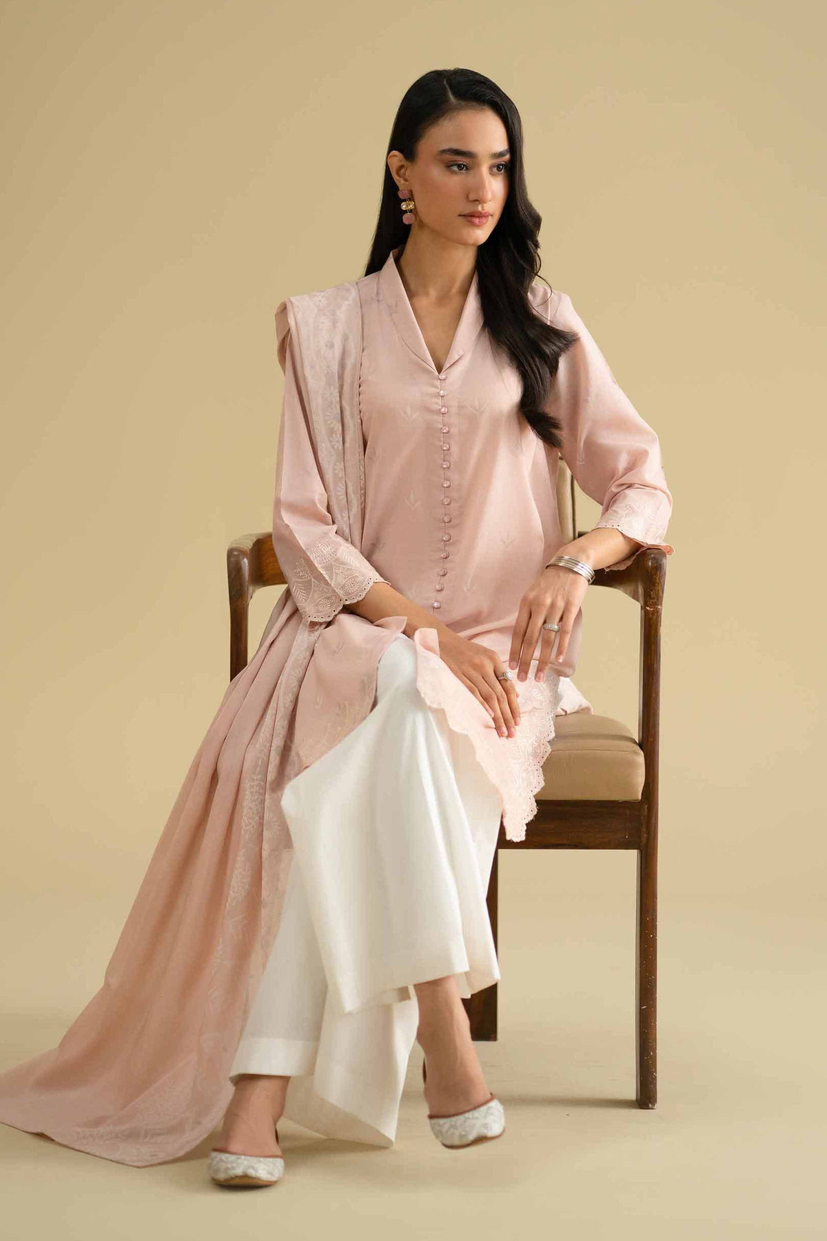 2 Piece - Printed Embroidered Suit - KFE26-29Pink Lawn 2PC Embroidered Nishat Australia