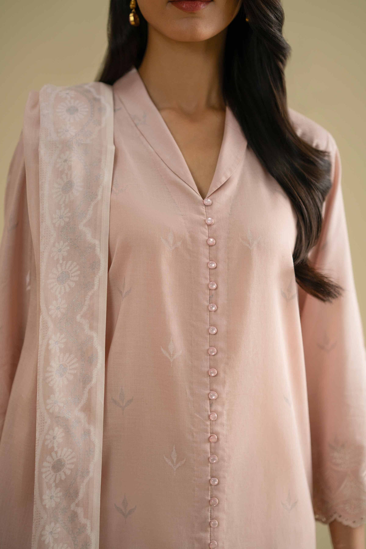 2 Piece - Printed Embroidered Suit - KFE26-29Pink Lawn 2PC Embroidered Nishat Australia