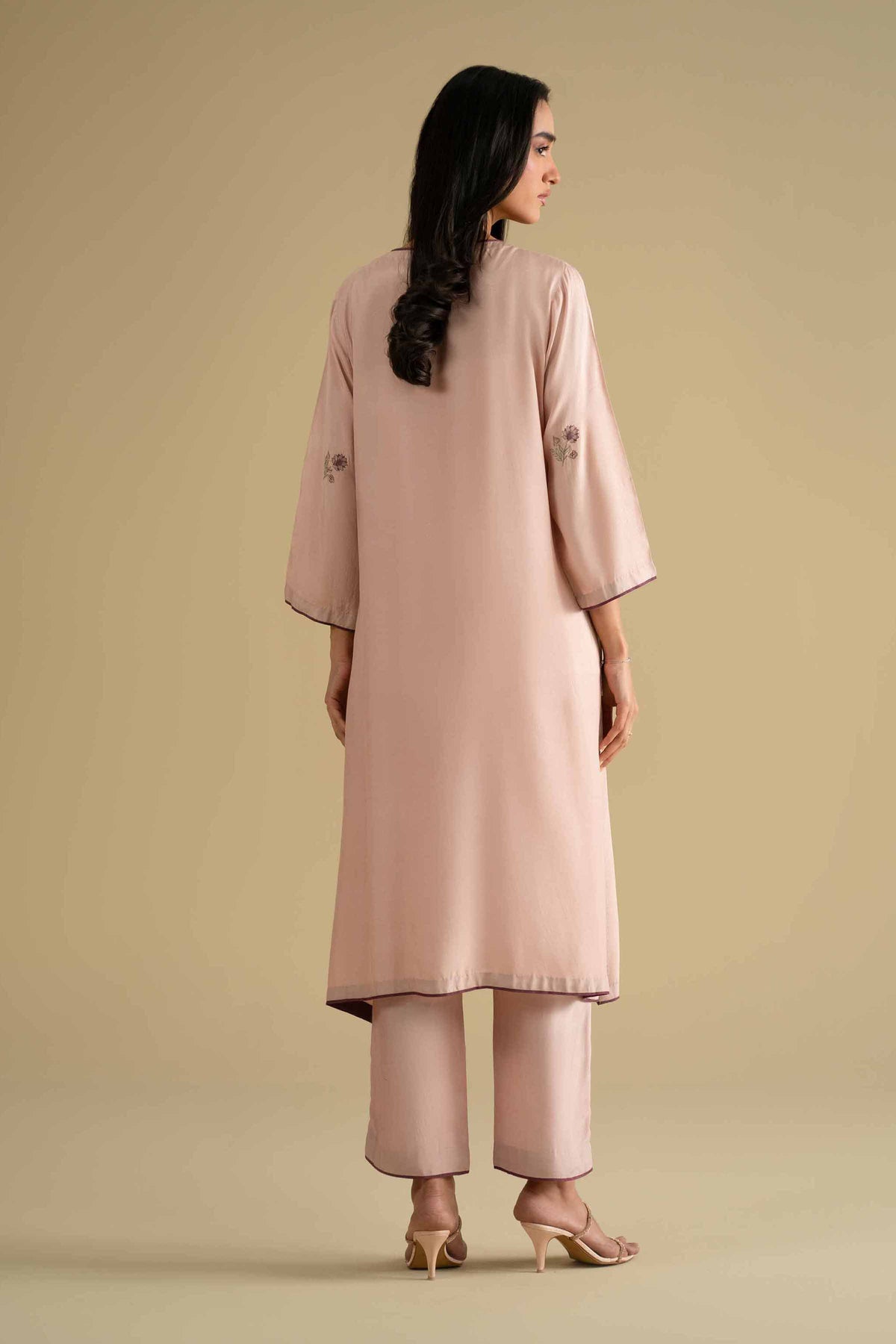 2 Piece - Embroidered Suit - KFE26-32Pink Silk 2PC Embroidered Nishat Australia