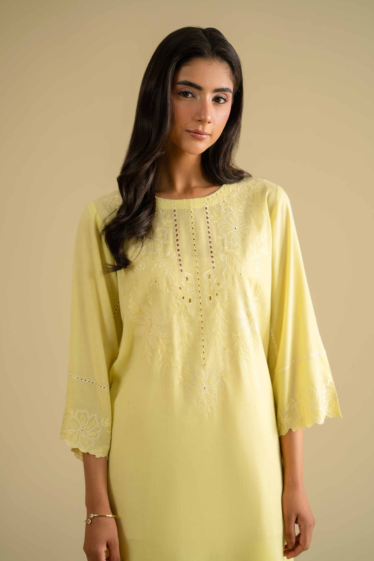 2 Piece - Embroidered Suit - KFE26-39Yellow Yarn Dyed 2PC Embroidered Nishat Australia