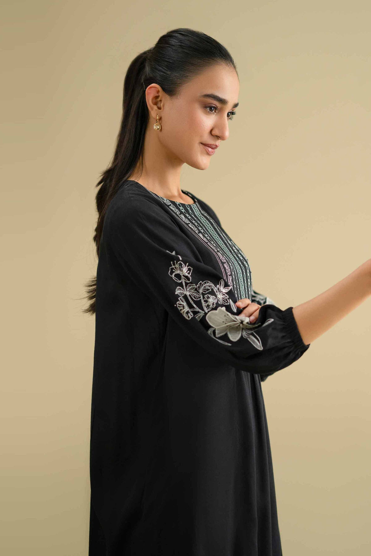 2 Piece - Embroidered Suit - KFE26-41Black Yarn Dyed 2PC Embroidered Nishat Australia