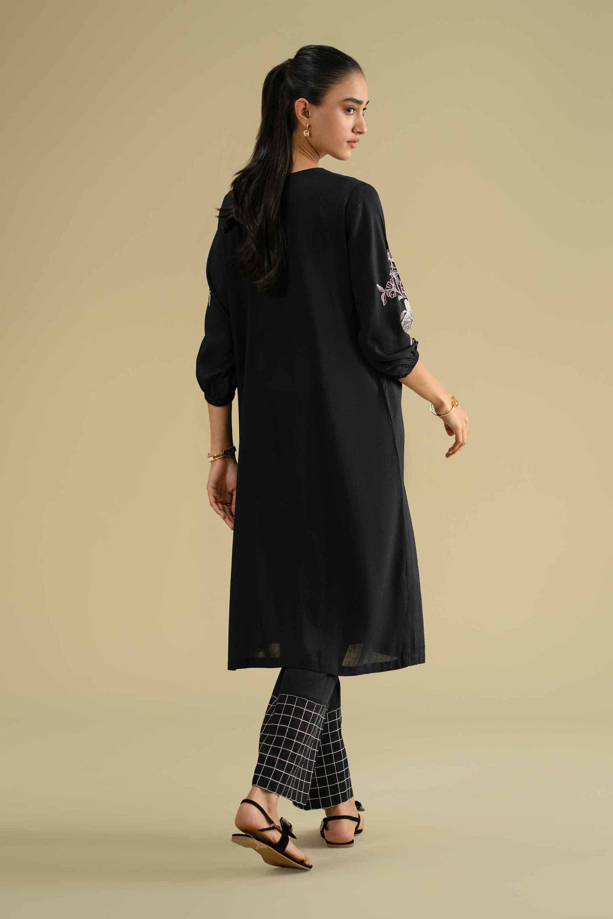 2 Piece - Embroidered Suit - KFE26-41Black Yarn Dyed 2PC Embroidered Nishat Australia